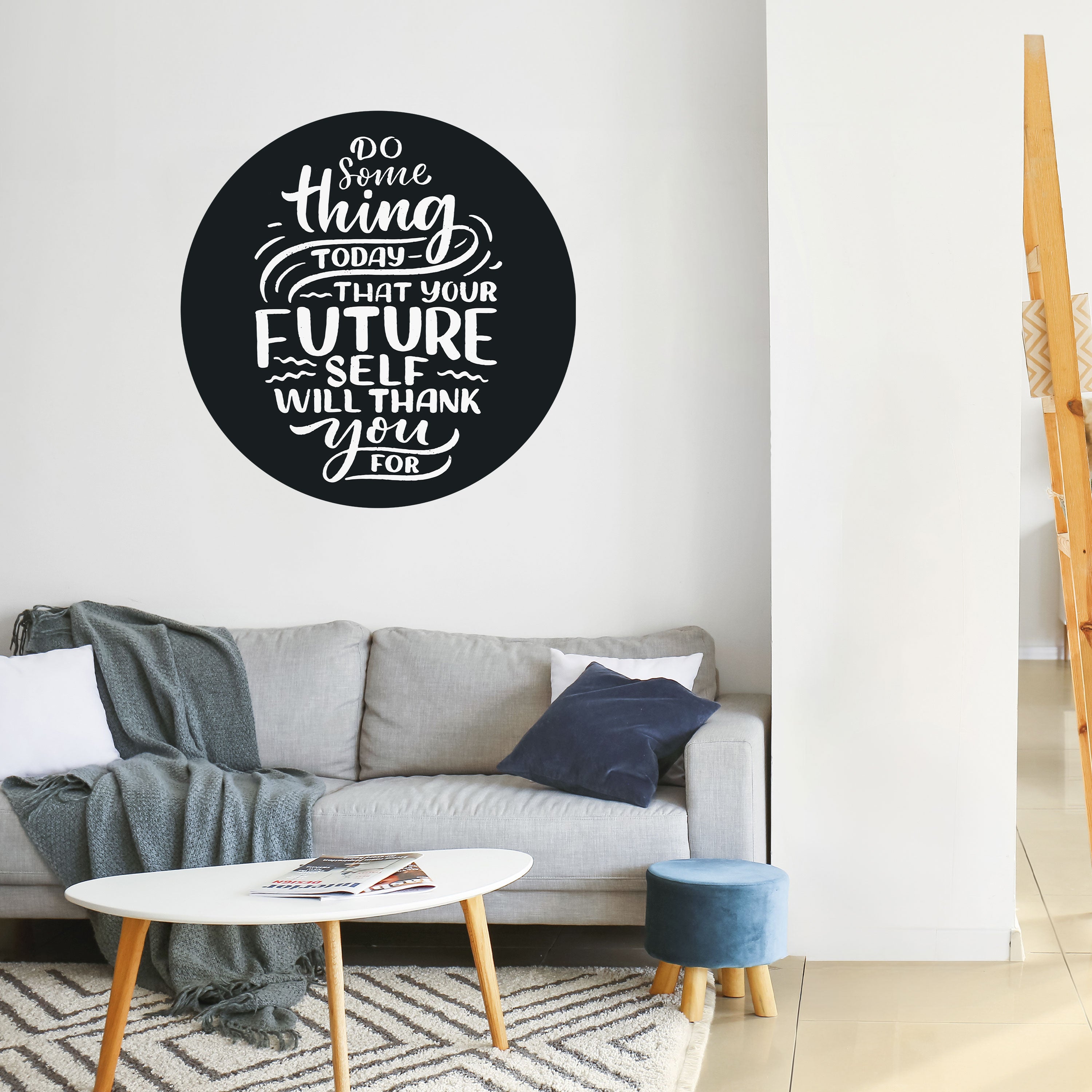 DO SOMETHING TODAY Naklejka okrągła