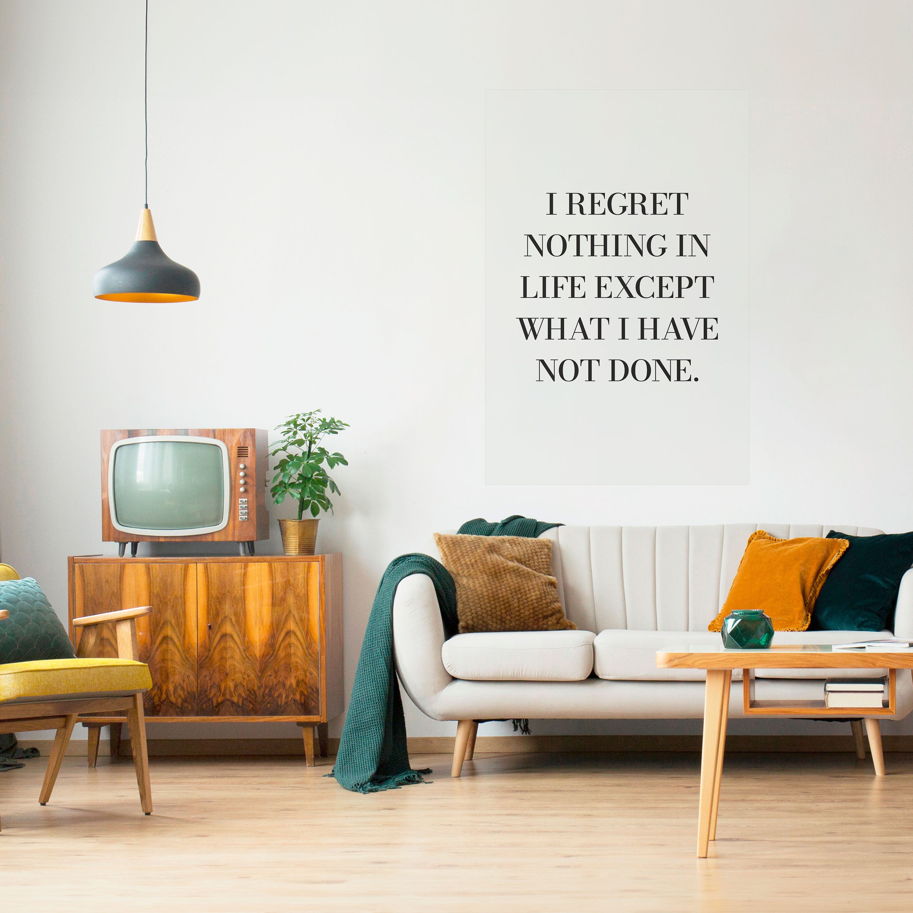 REGRET NOTHING Naklejka/Plakat pionowy