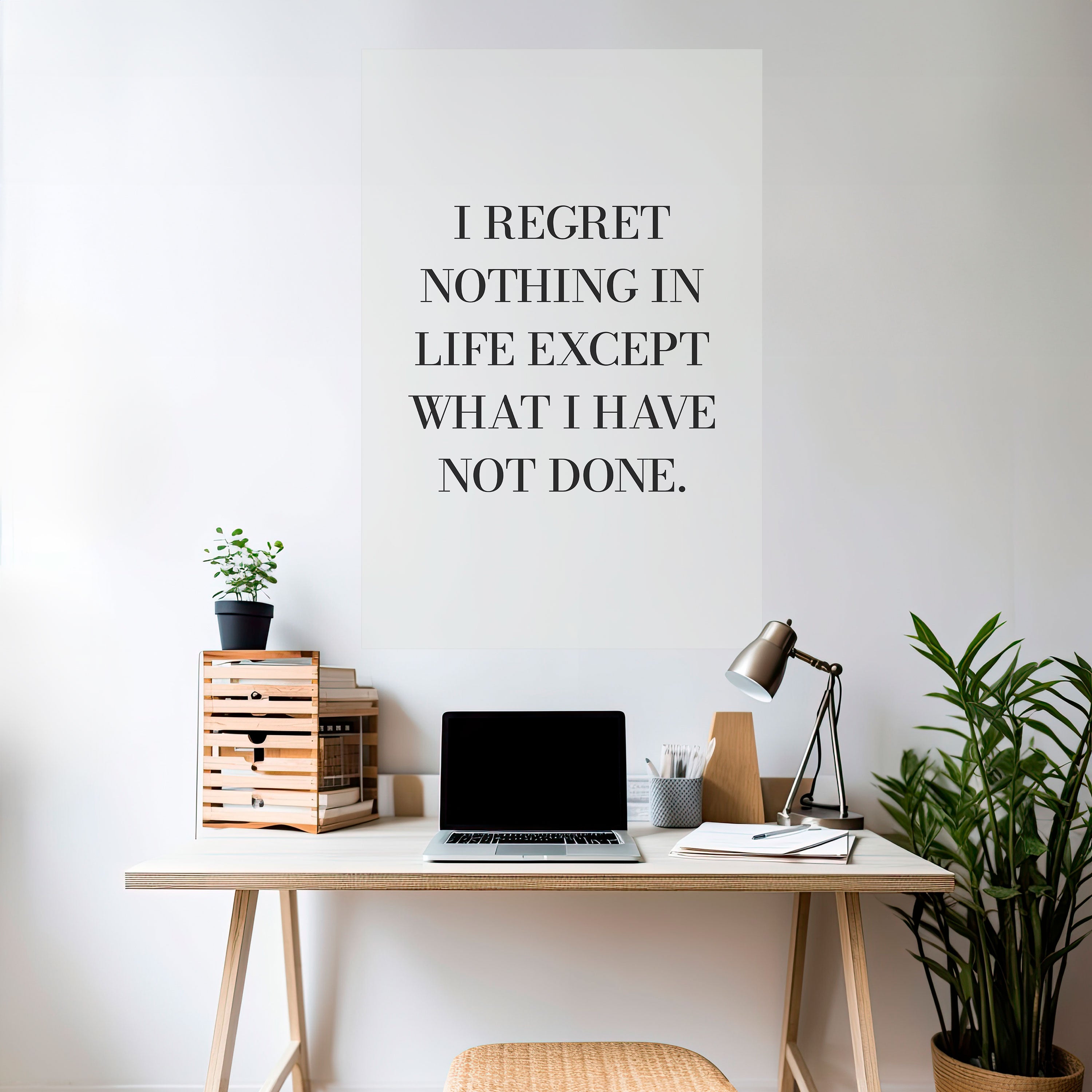 REGRET NOTHING Naklejka/Plakat pionowy