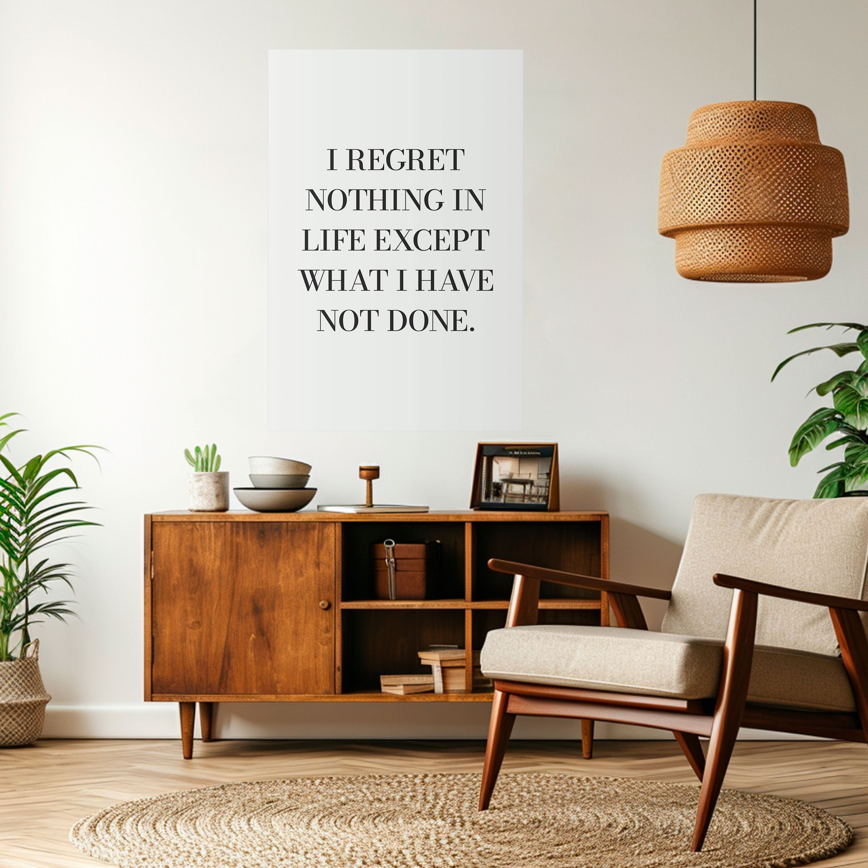 REGRET NOTHING Naklejka/Plakat pionowy