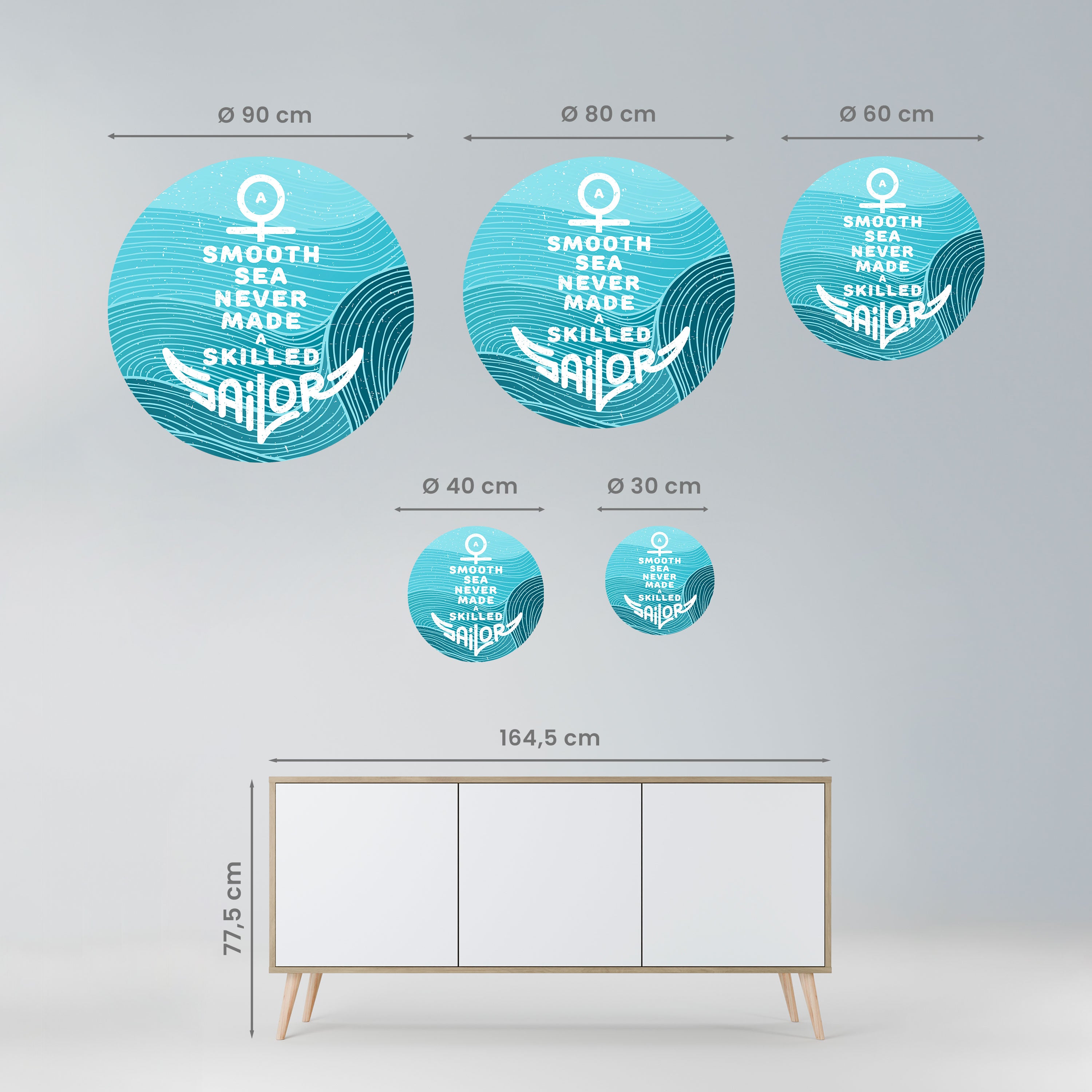 SKILLED SAILOR Naklejka okrągła