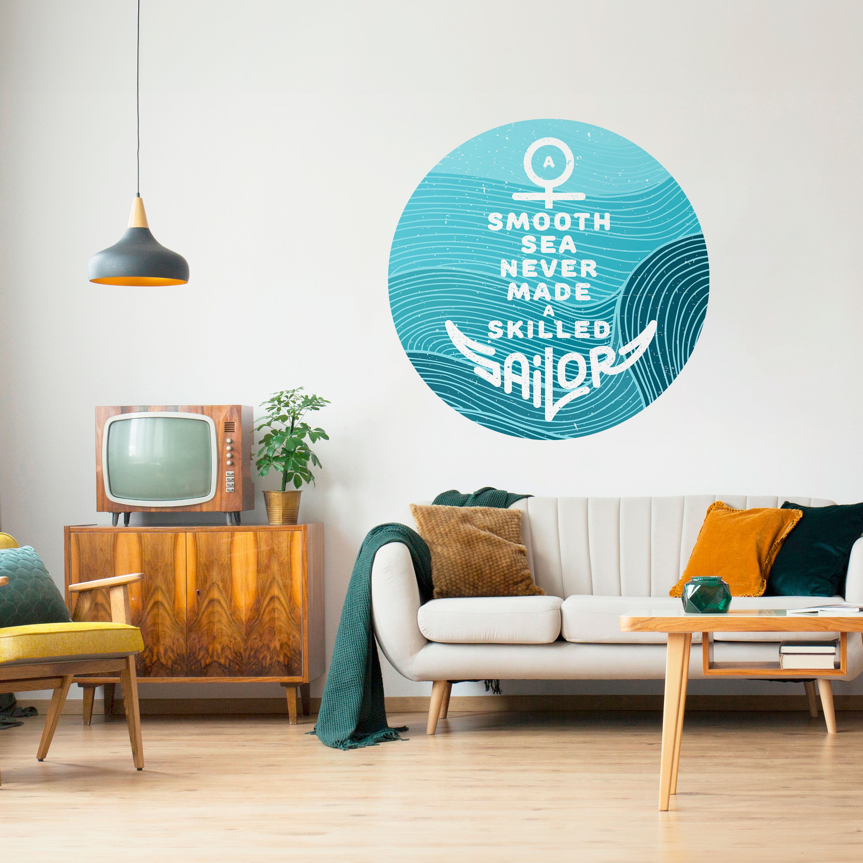 SKILLED SAILOR Naklejka okrągła