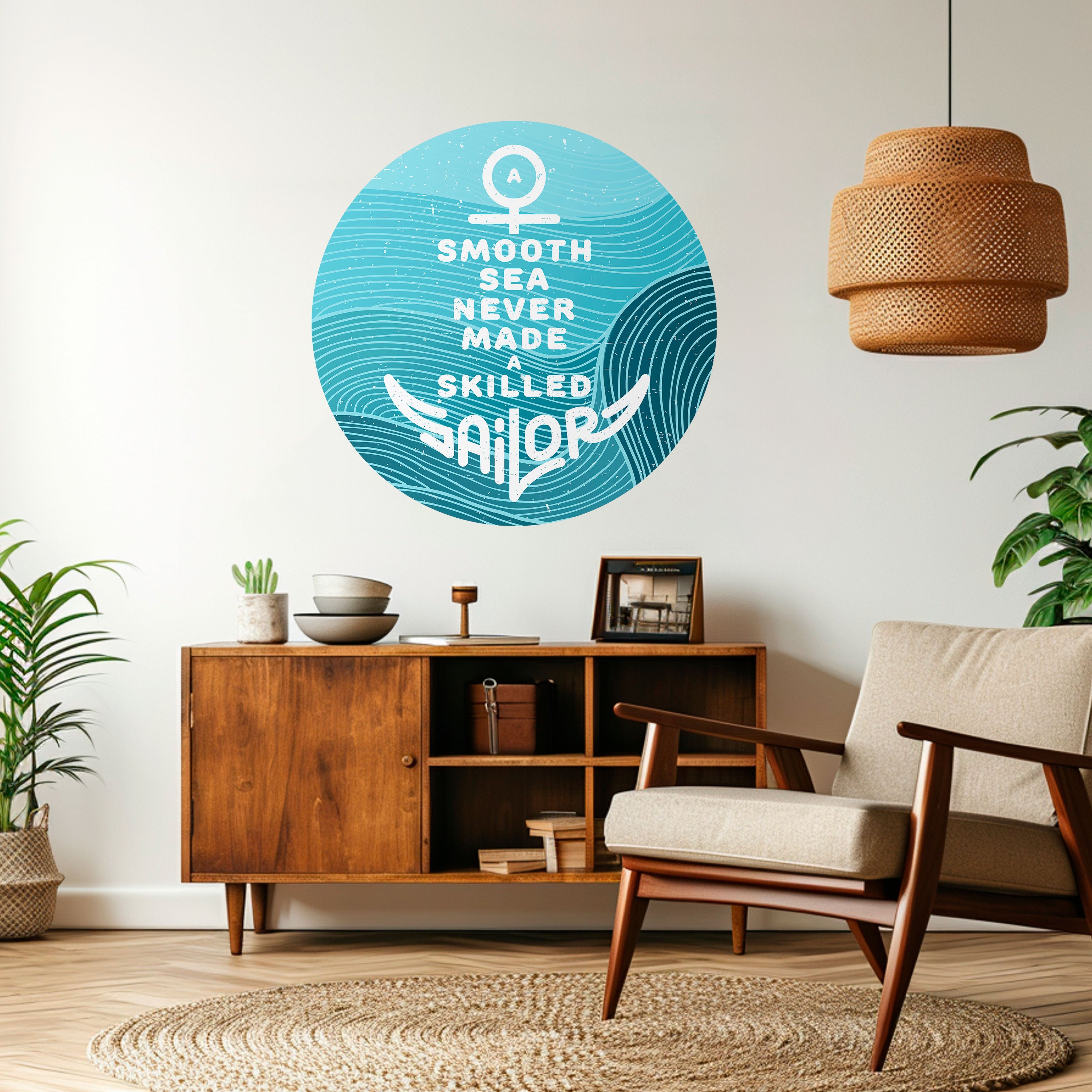 SKILLED SAILOR Naklejka okrągła