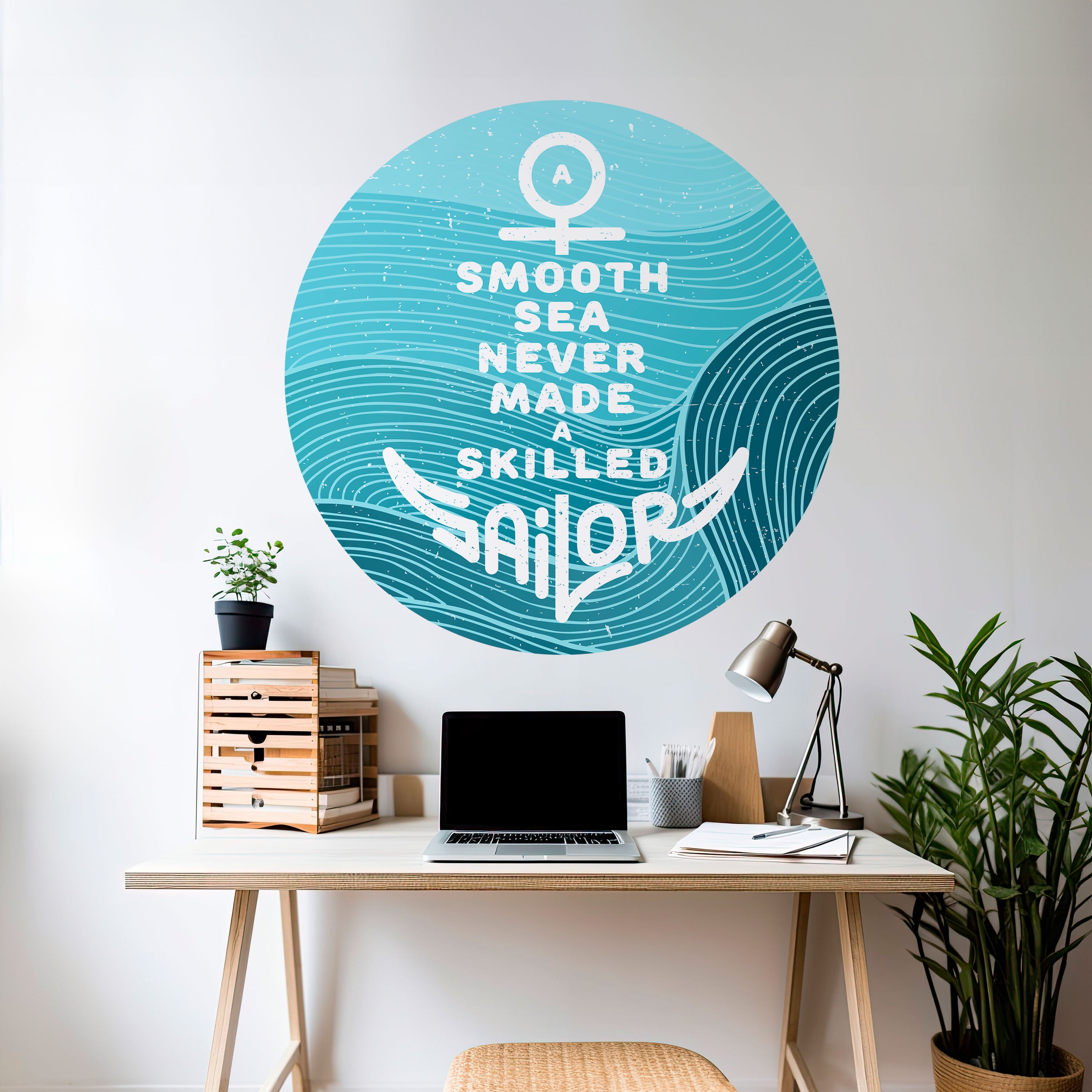 SKILLED SAILOR Naklejka okrągła