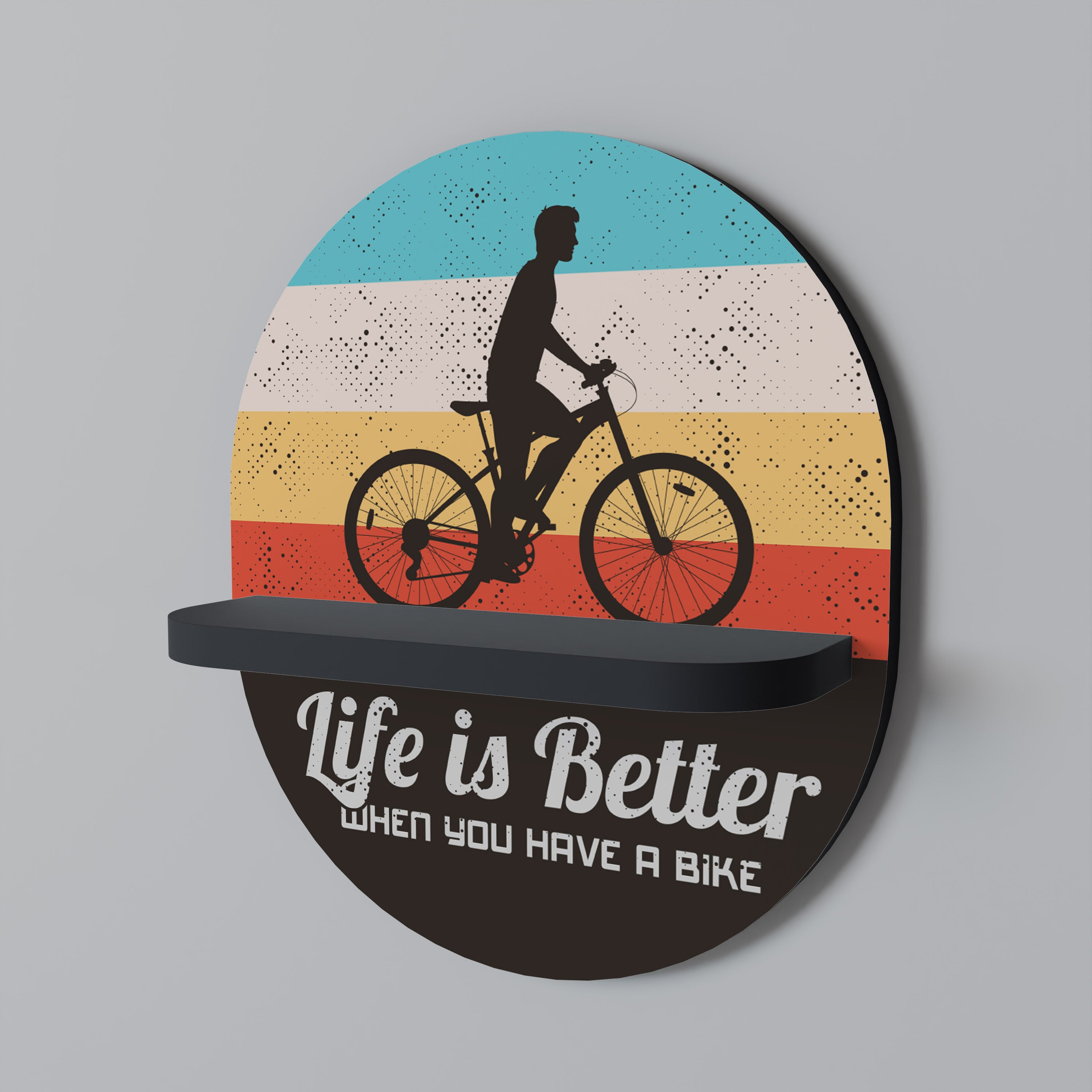 BETTER LIFE Półka owalna Czarna
