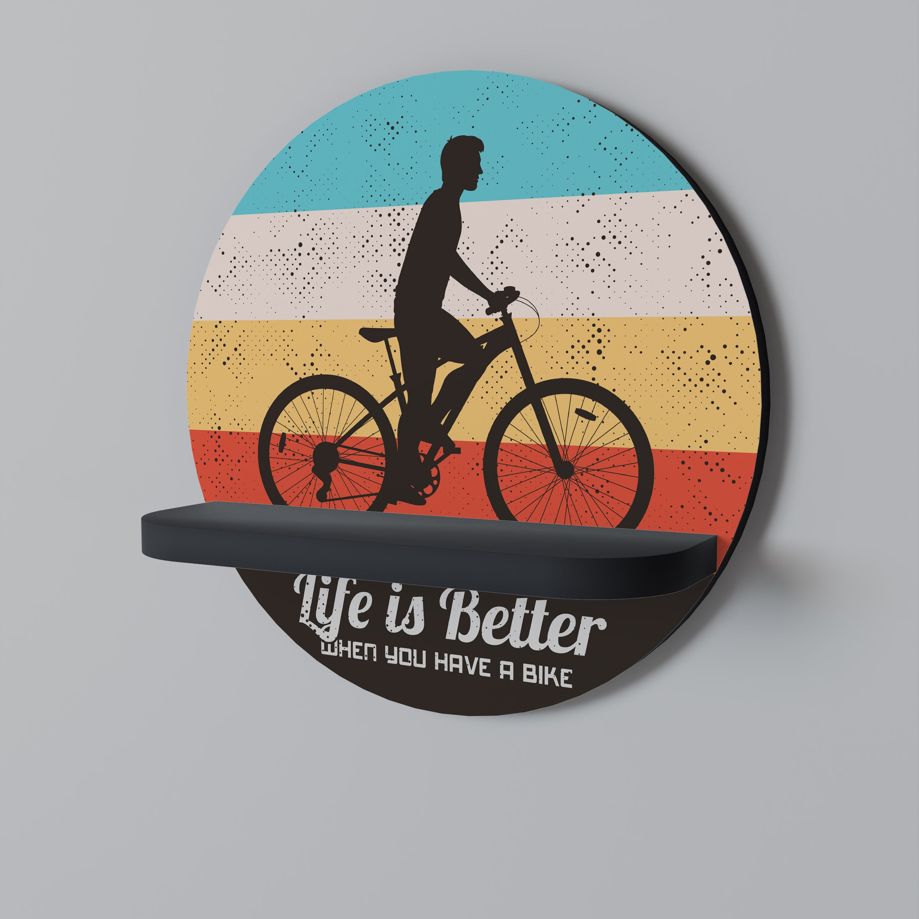 BETTER LIFE Półka okrągła Czarna