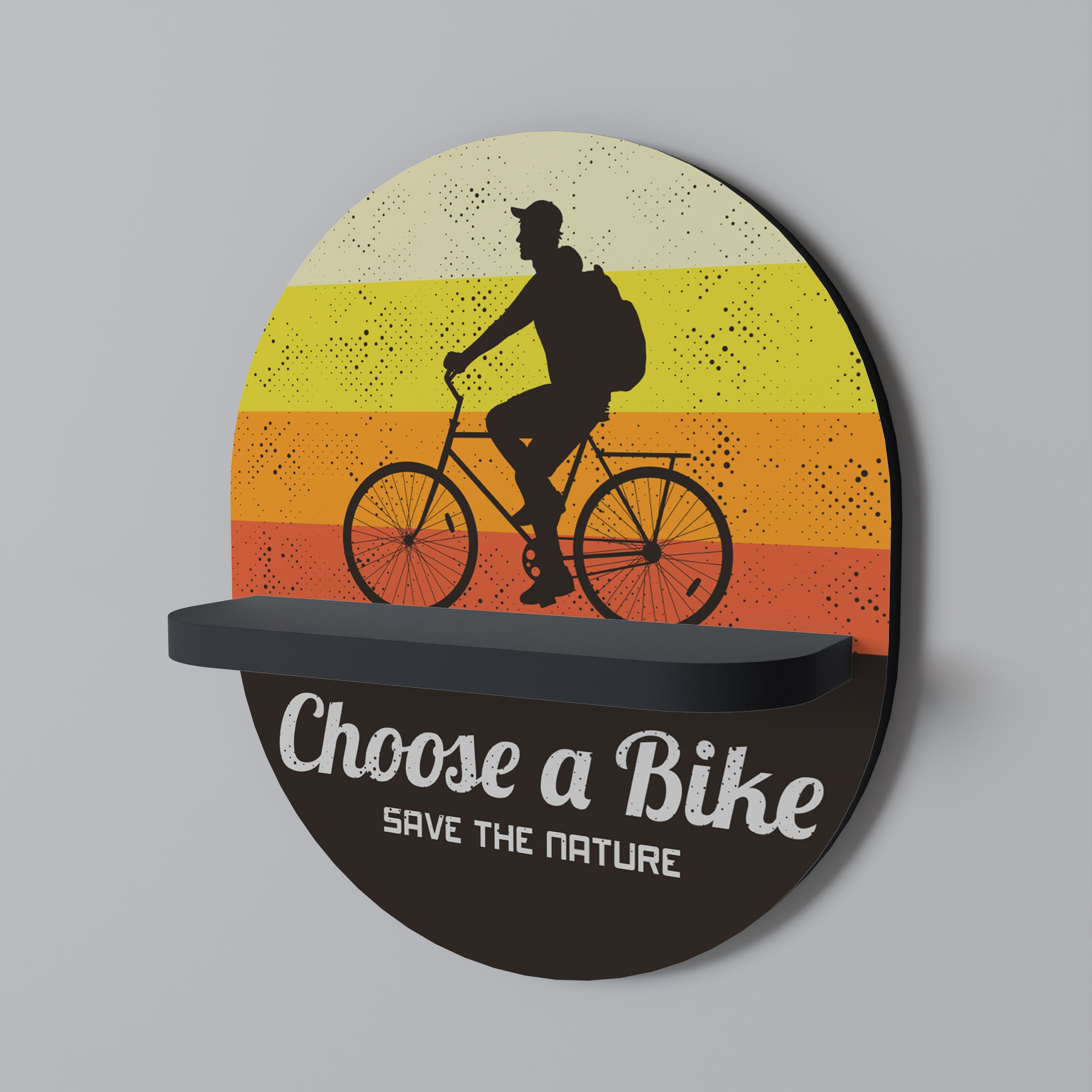 CHOOSE A BIKE Półka owalna Czarna