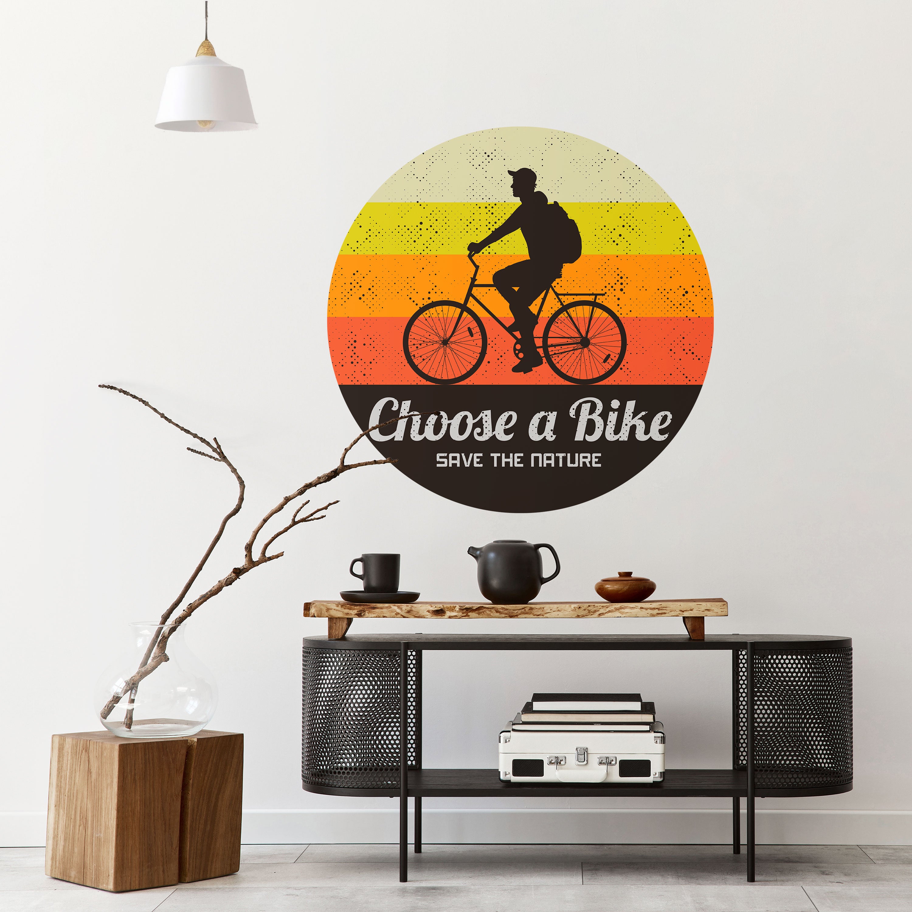 CHOOSE A BIKE Naklejka okrągła