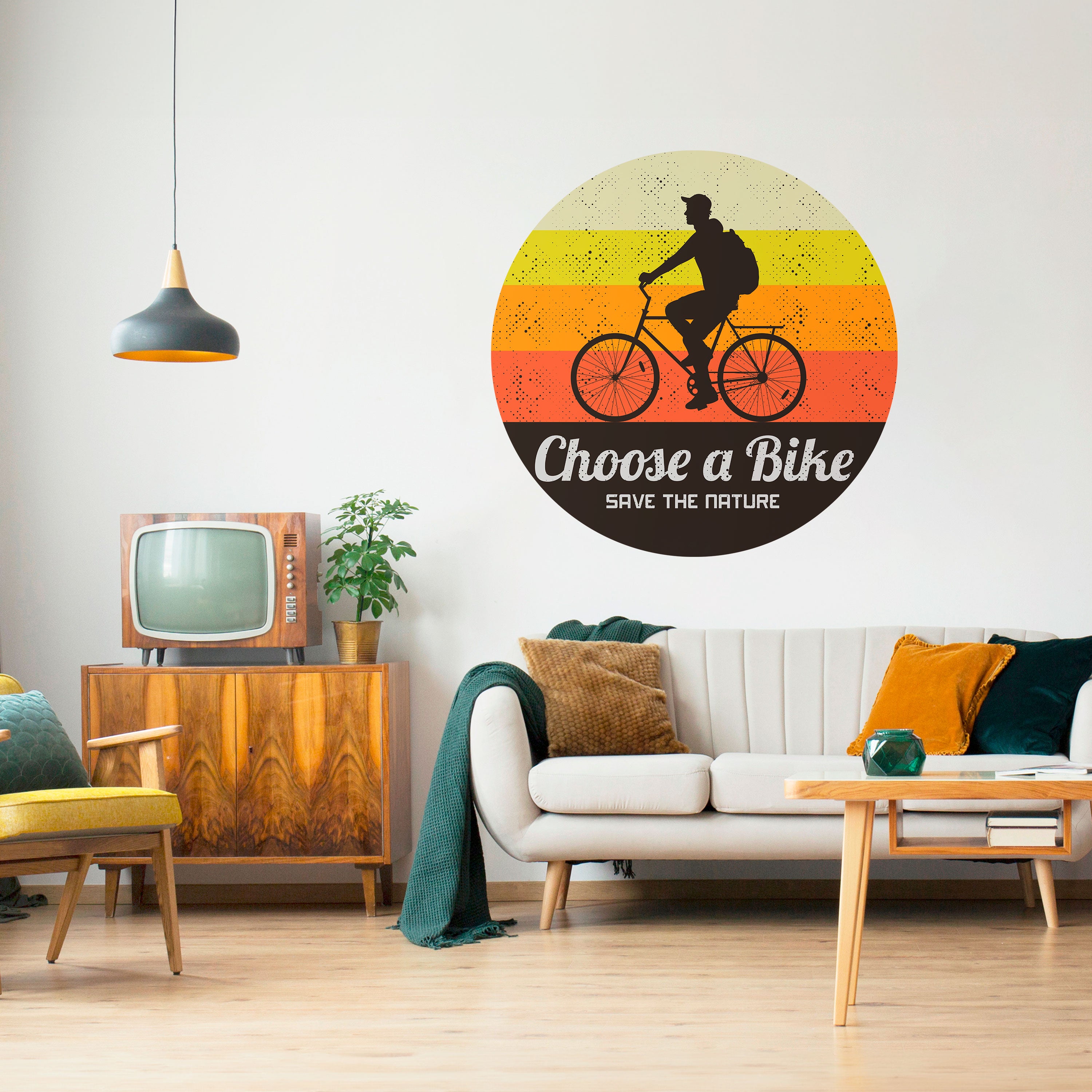 CHOOSE A BIKE Naklejka okrągła