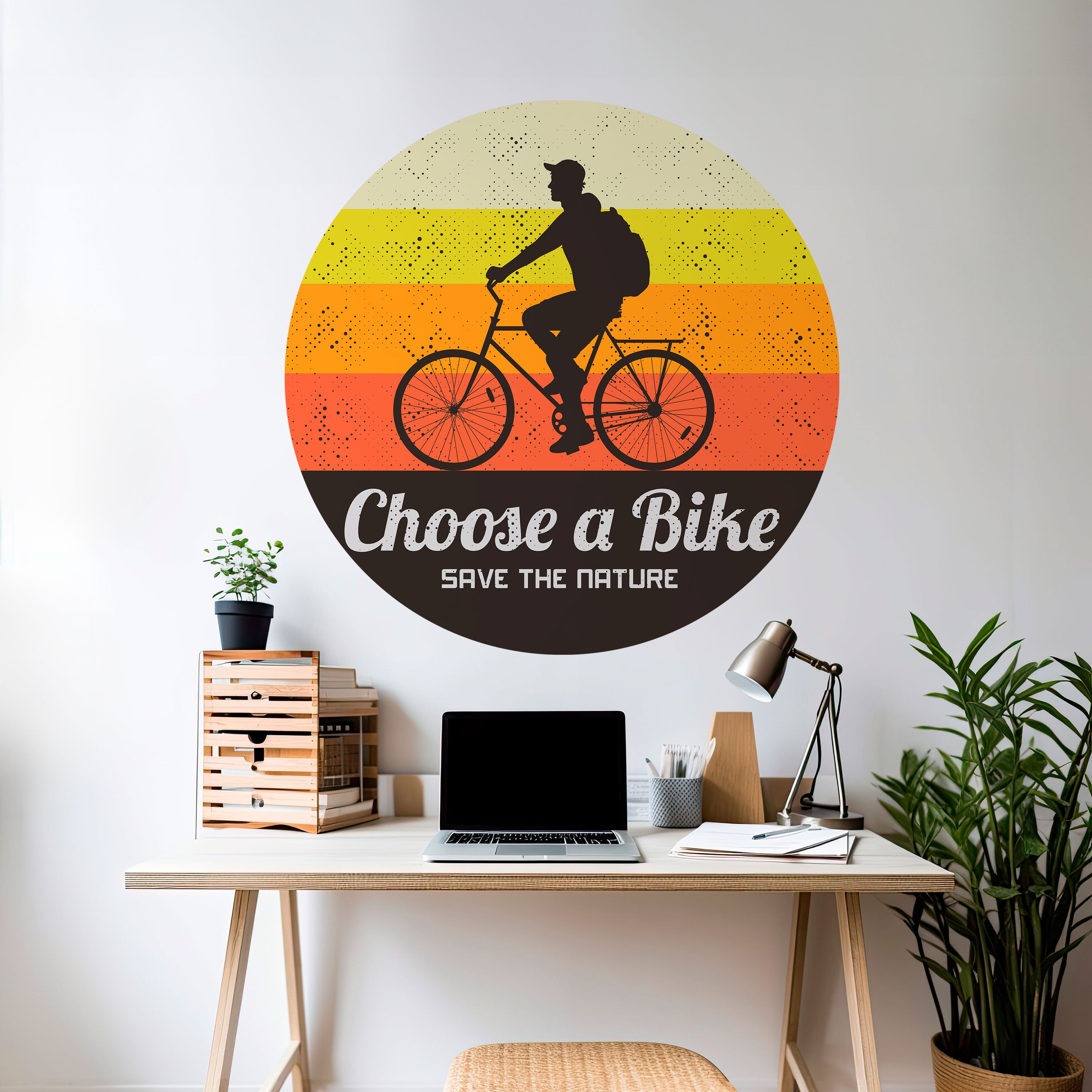 CHOOSE A BIKE Naklejka okrągła