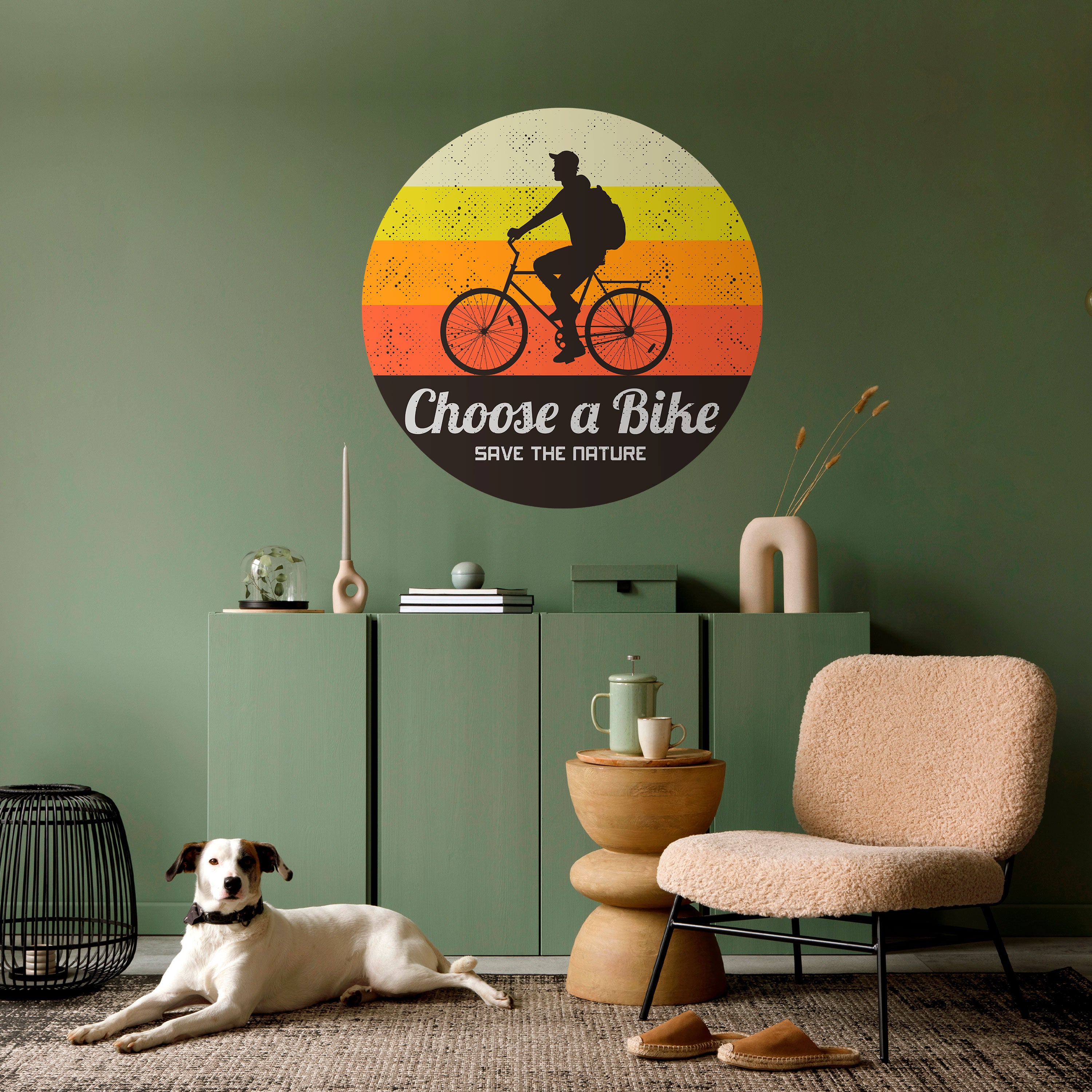 CHOOSE A BIKE Naklejka okrągła