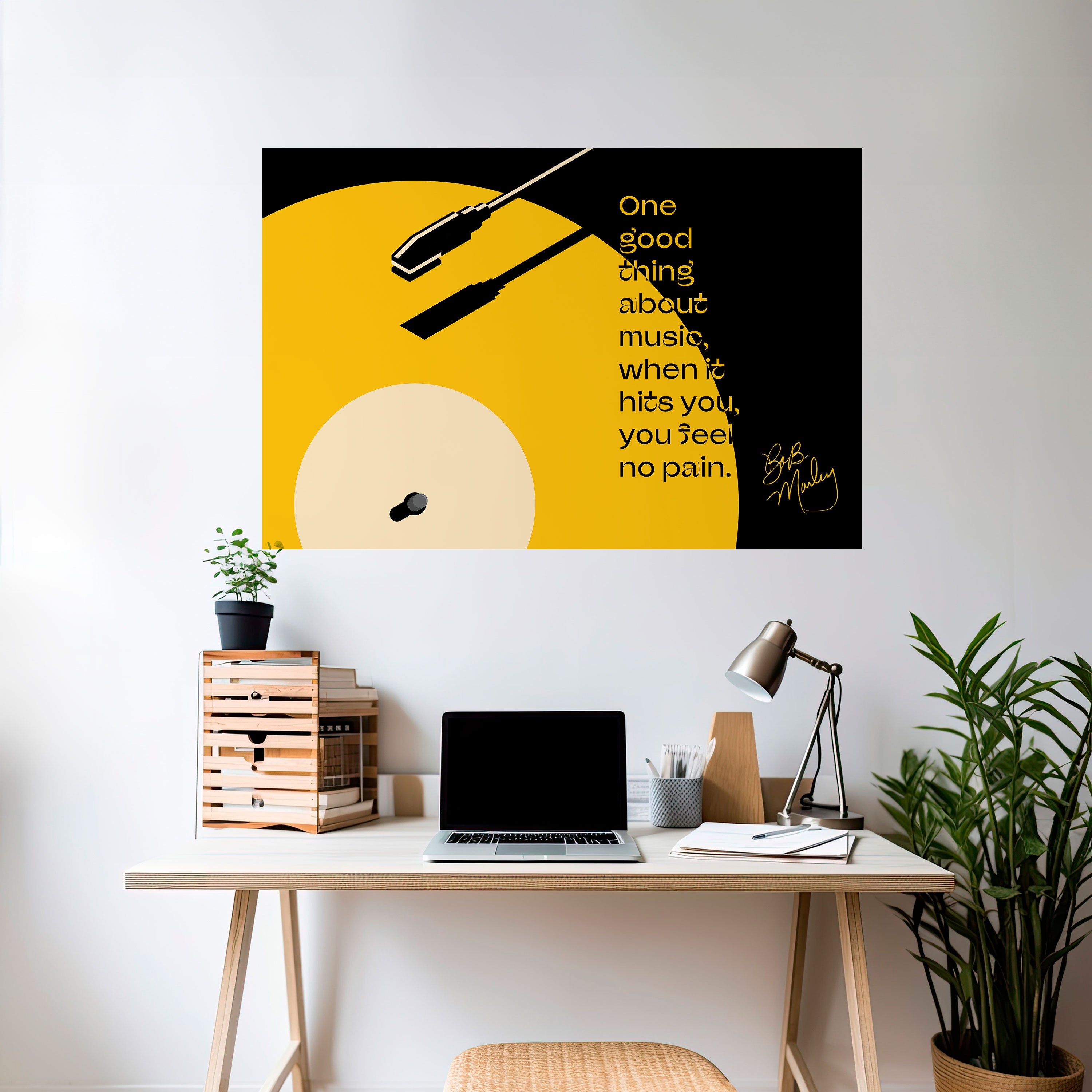 MUSIC - NO PAIN Naklejka/Plakat poziomy