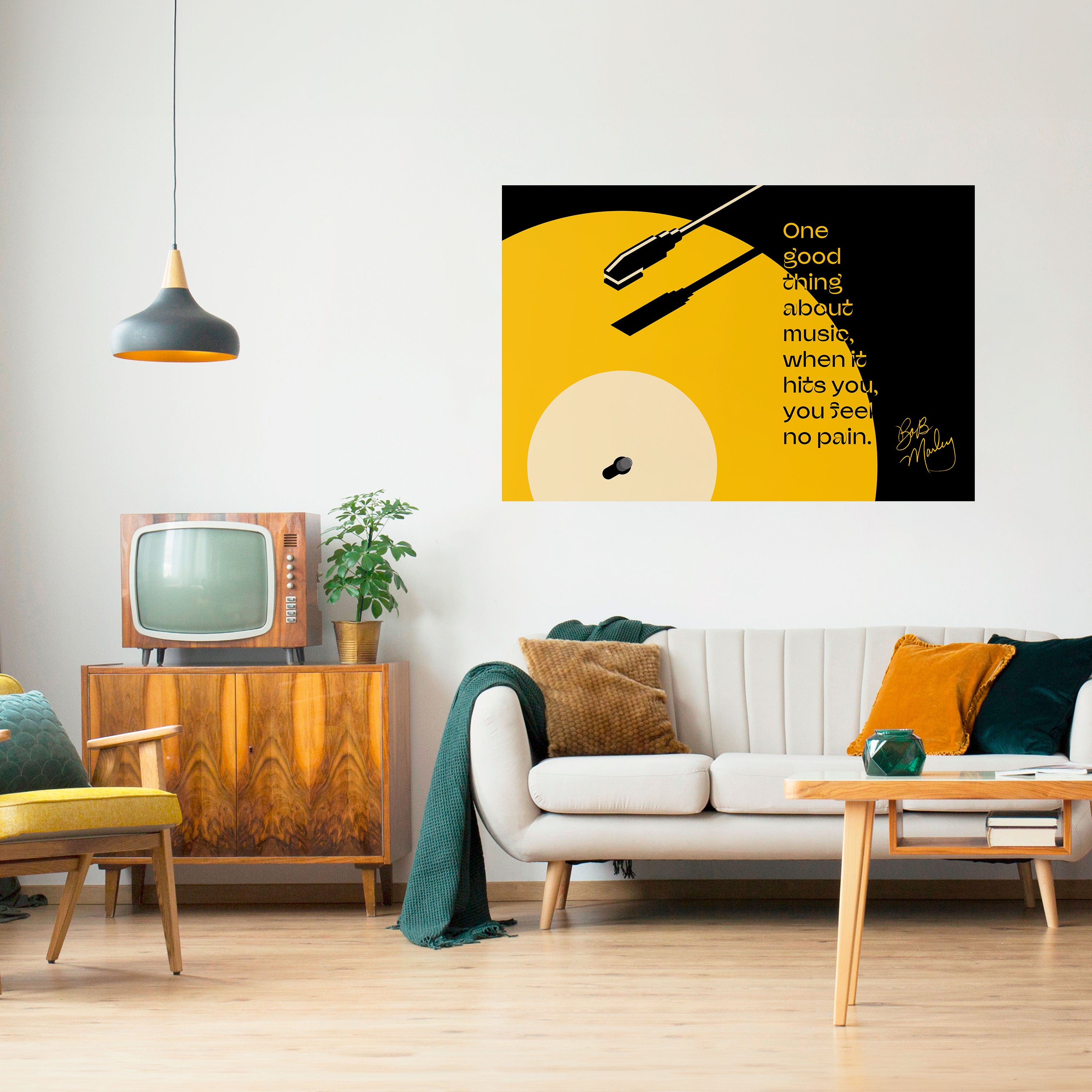 MUSIC - NO PAIN Naklejka/Plakat poziomy