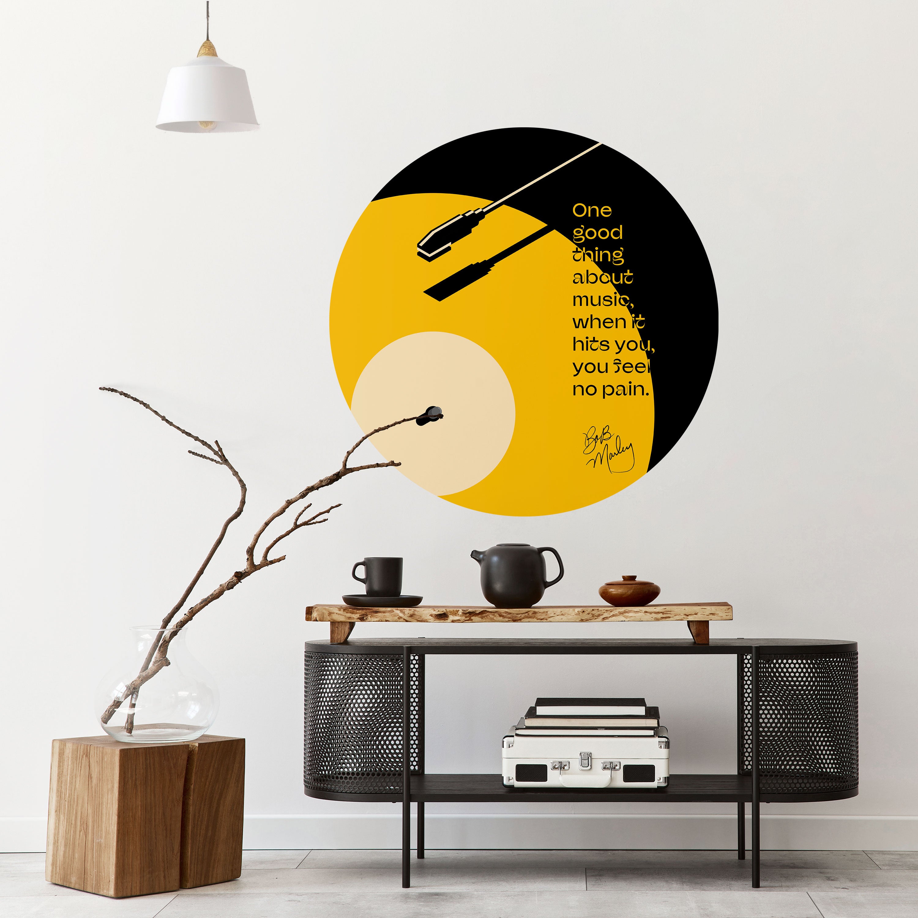 MUSIC - NO PAIN Naklejka okrągła