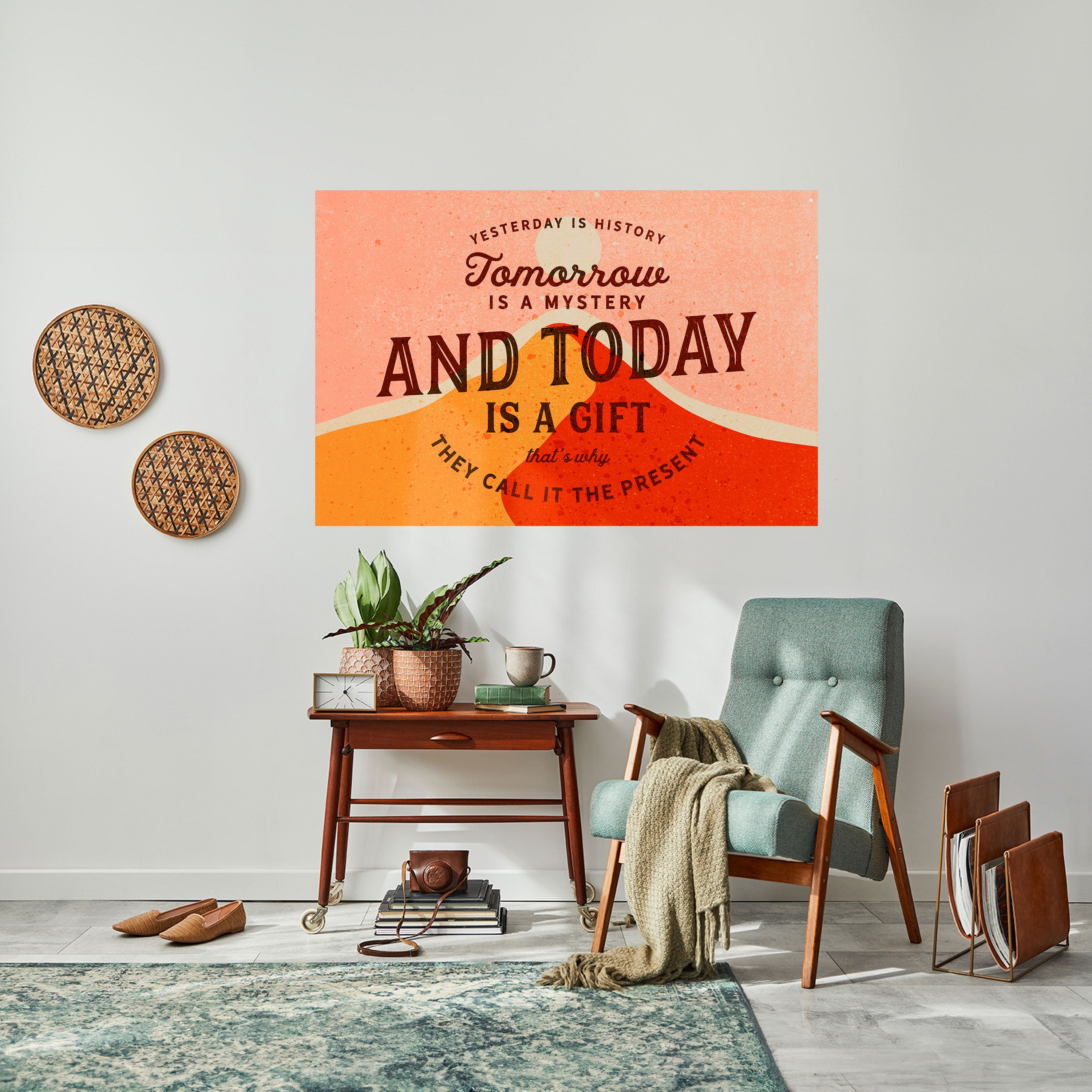 TODAY IS A GIFT Naklejka/Plakat poziomy