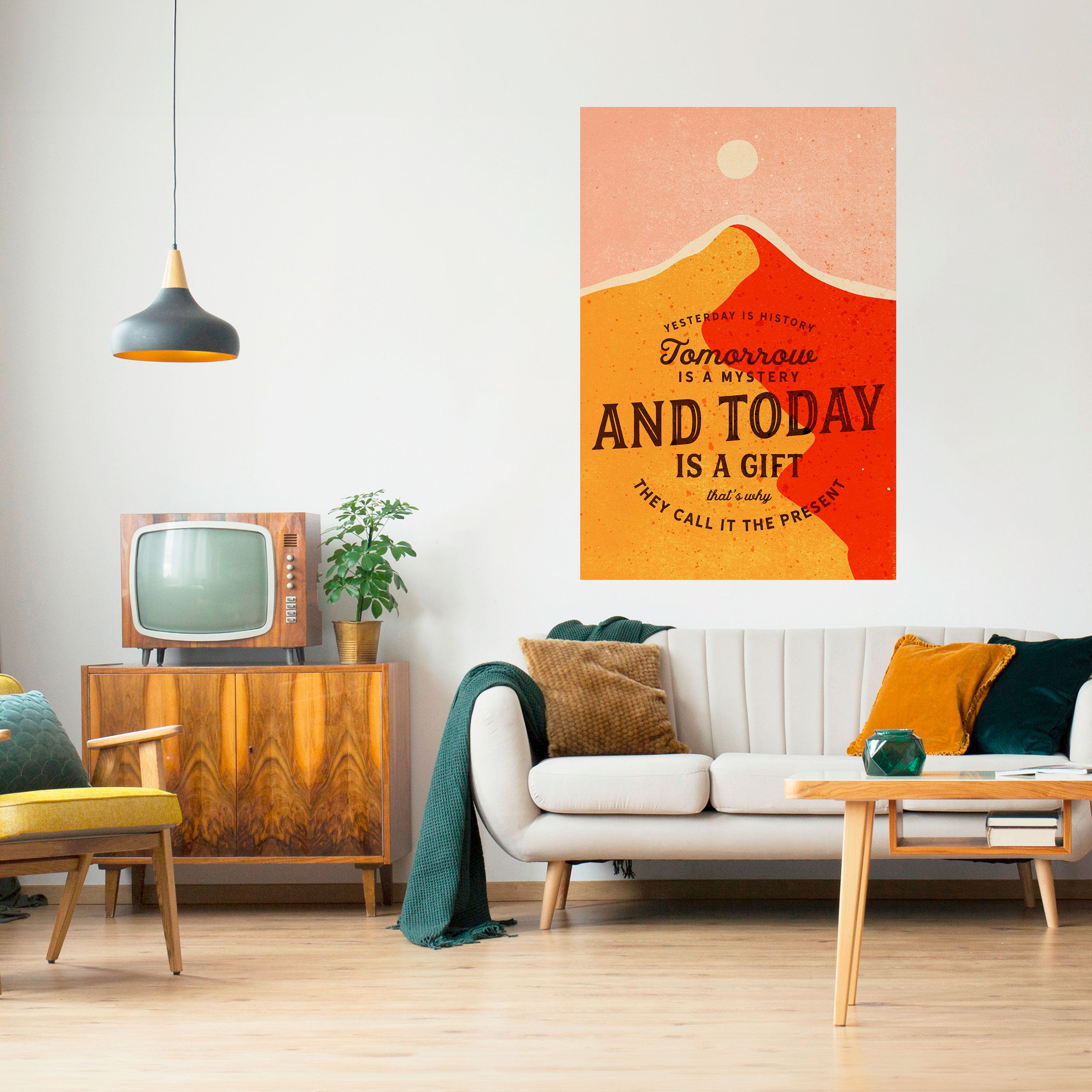 TODAY IS A GIFT Naklejka/Plakat pionowy