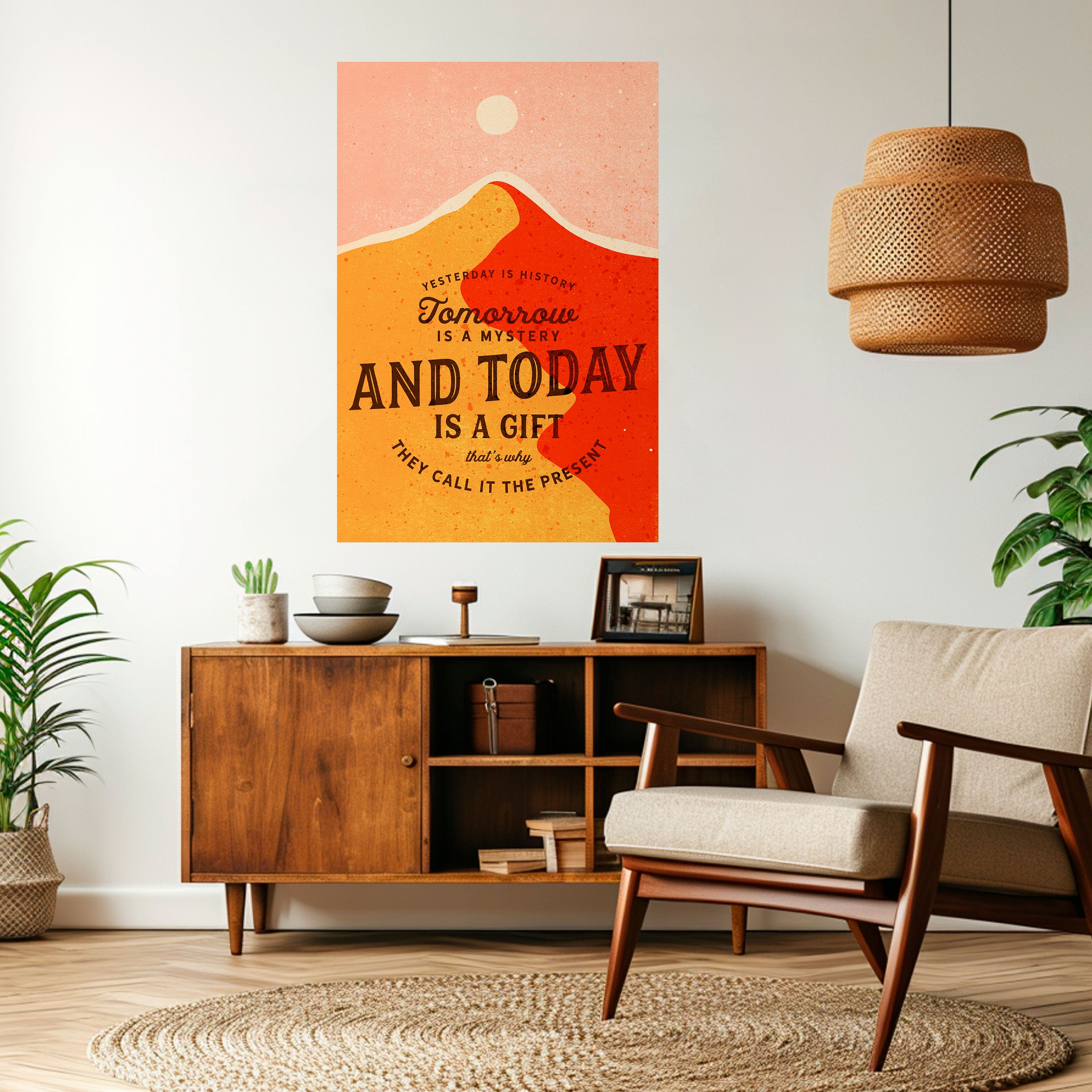 TODAY IS A GIFT Naklejka/Plakat pionowy
