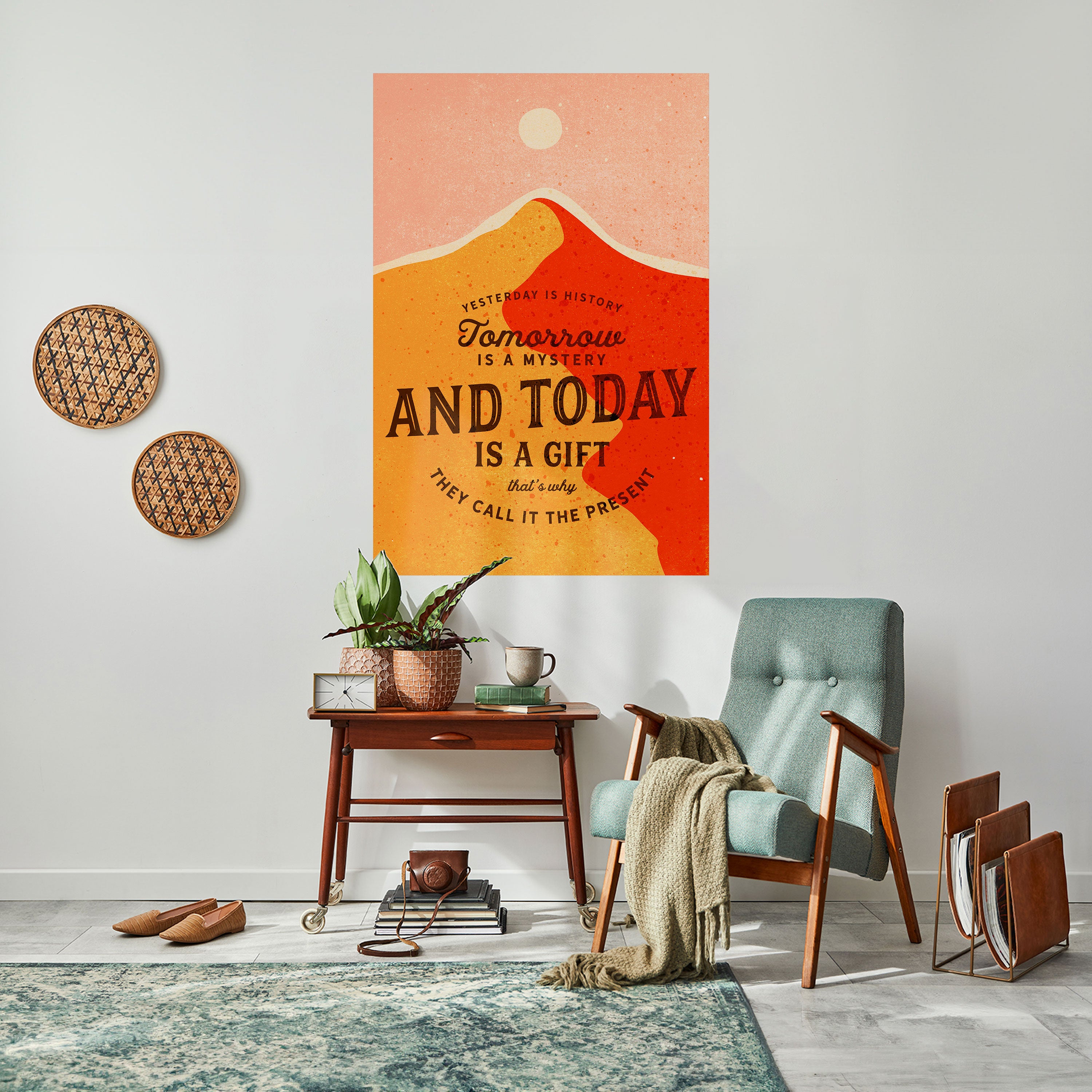 TODAY IS A GIFT Naklejka/Plakat pionowy