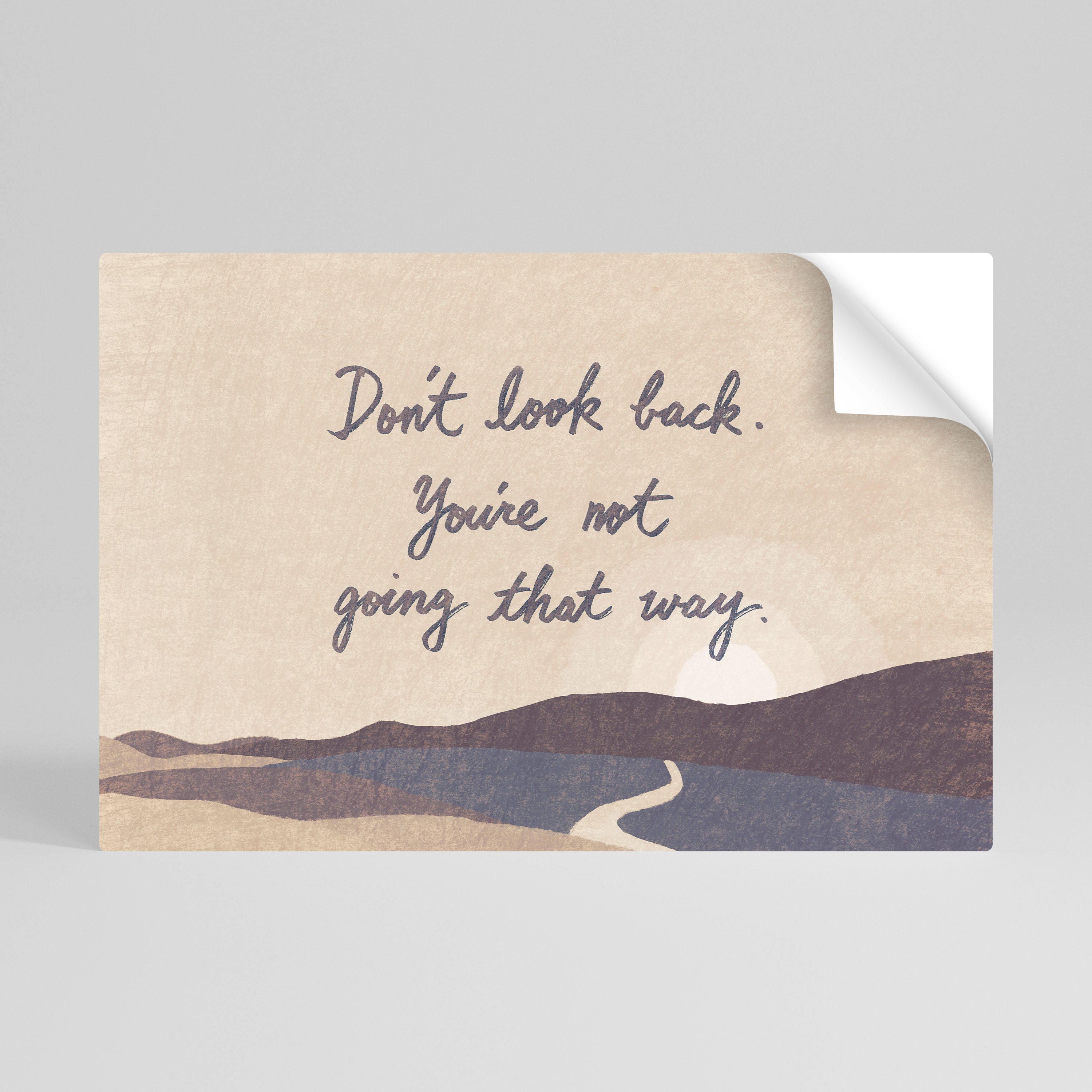 DON'T LOOK BACK Naklejka/Plakat poziomy