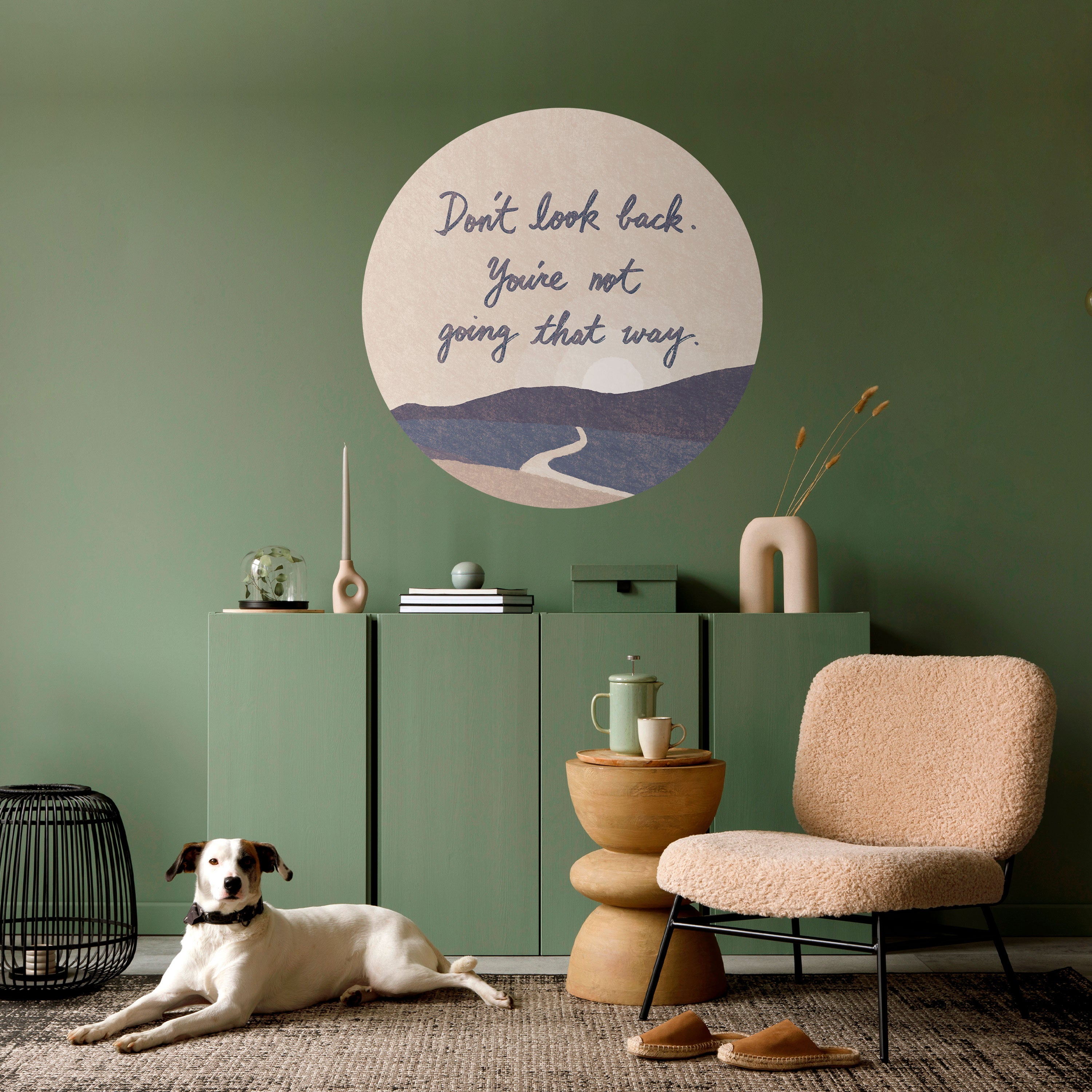 DON'T LOOK BACK Naklejka okrągła