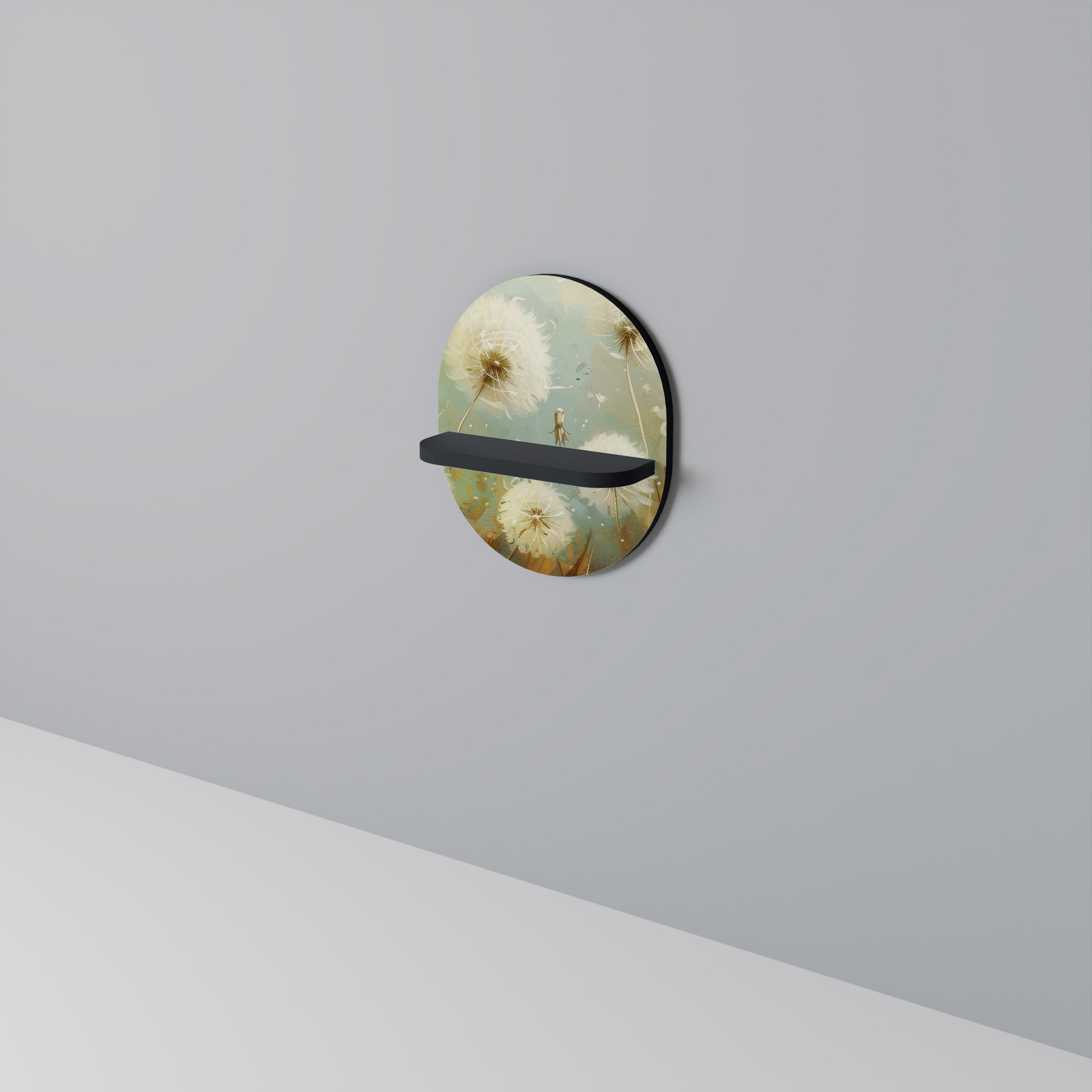 DREAMY MEADOW Półka owalna Czarna