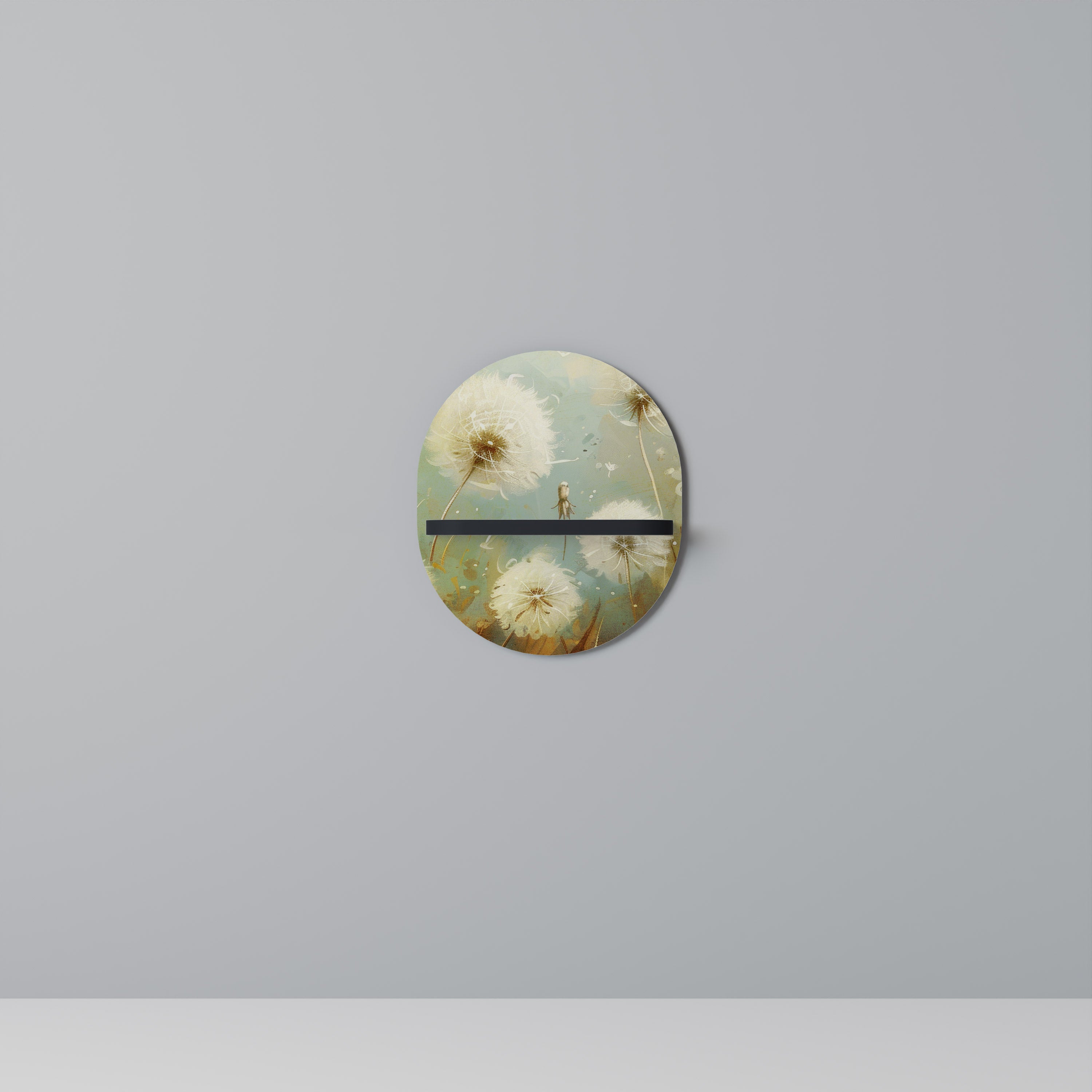 DREAMY MEADOW Półka owalna Czarna