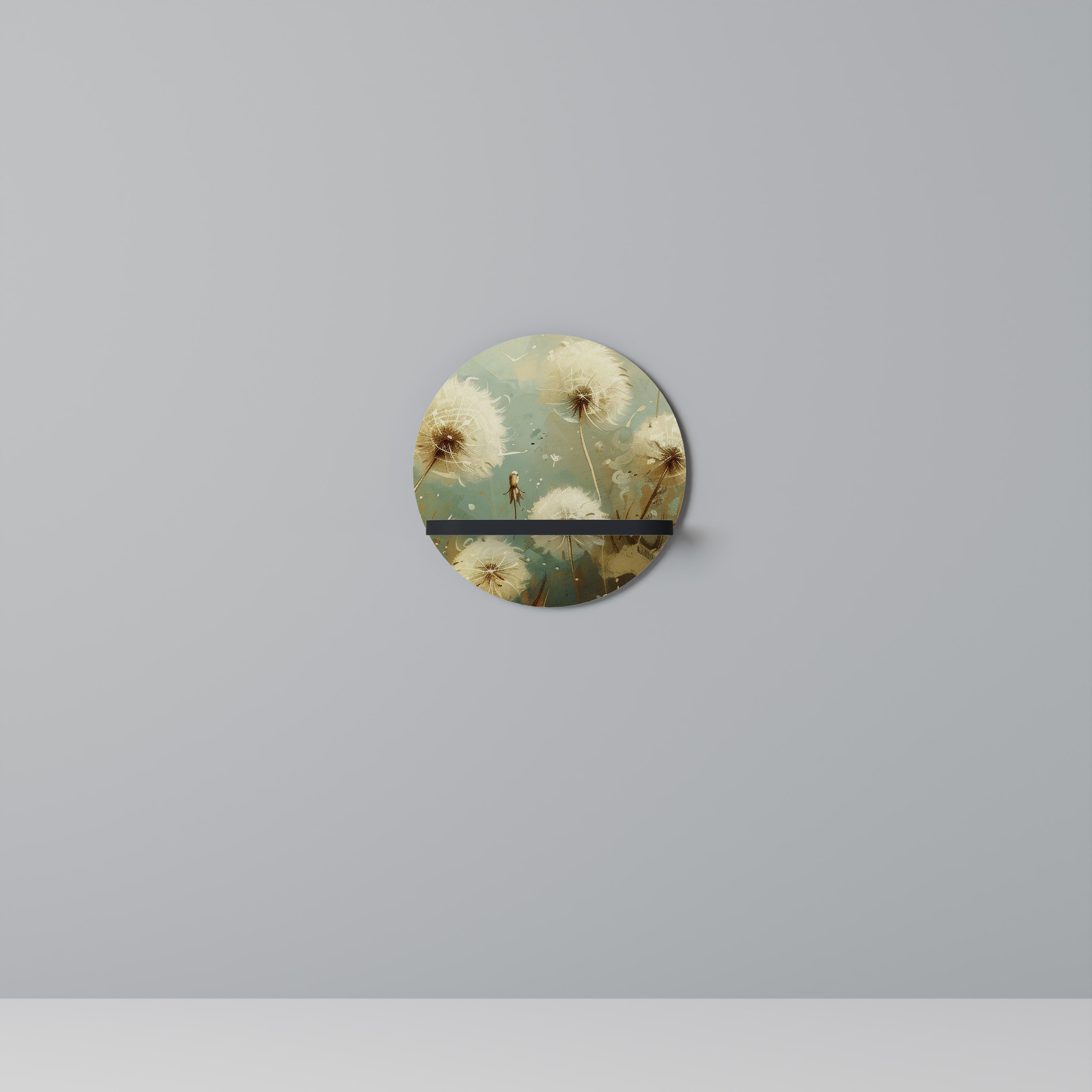 DREAMY MEADOW Półka okrągła Czarna