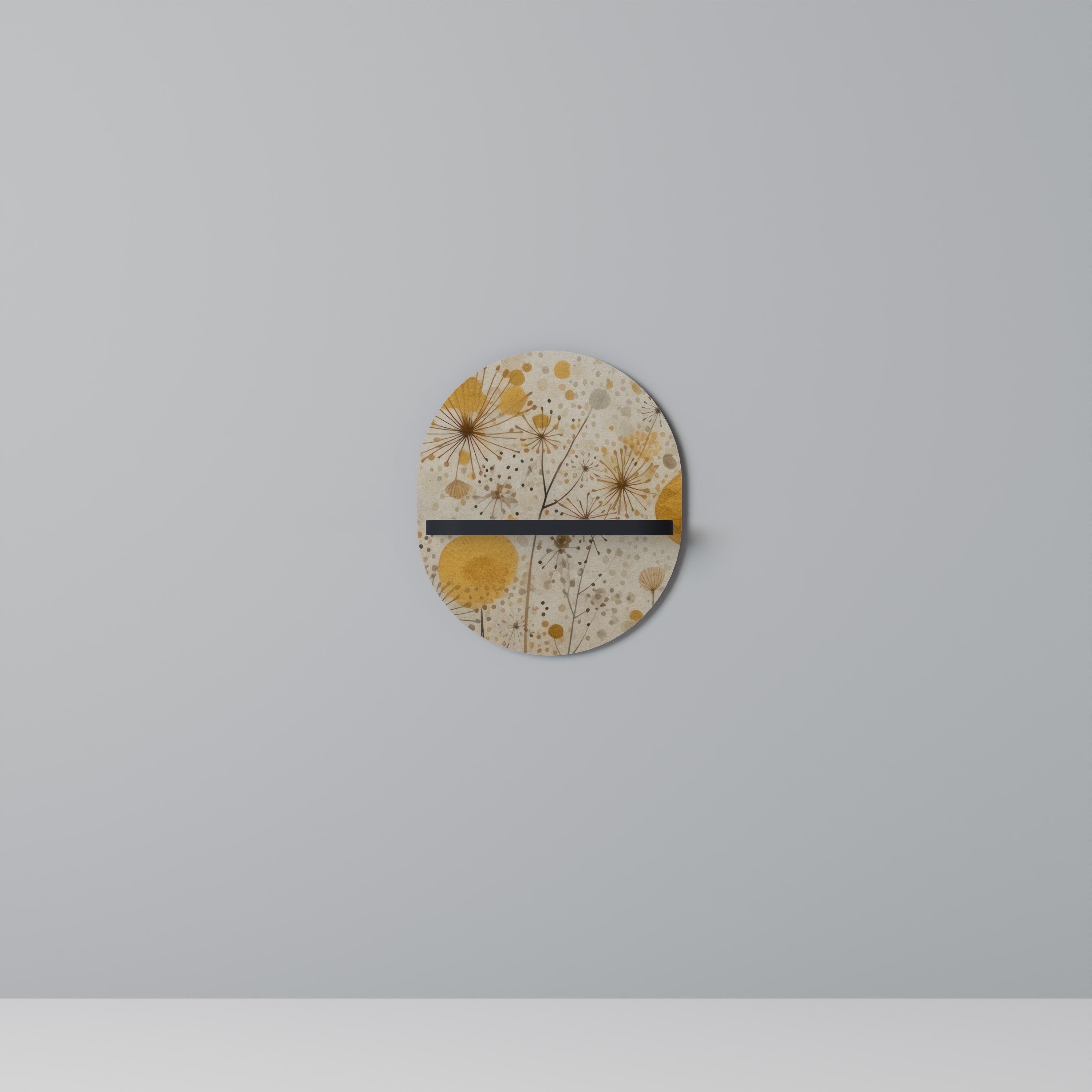 MORNING GLADE Półka owalna Czarna