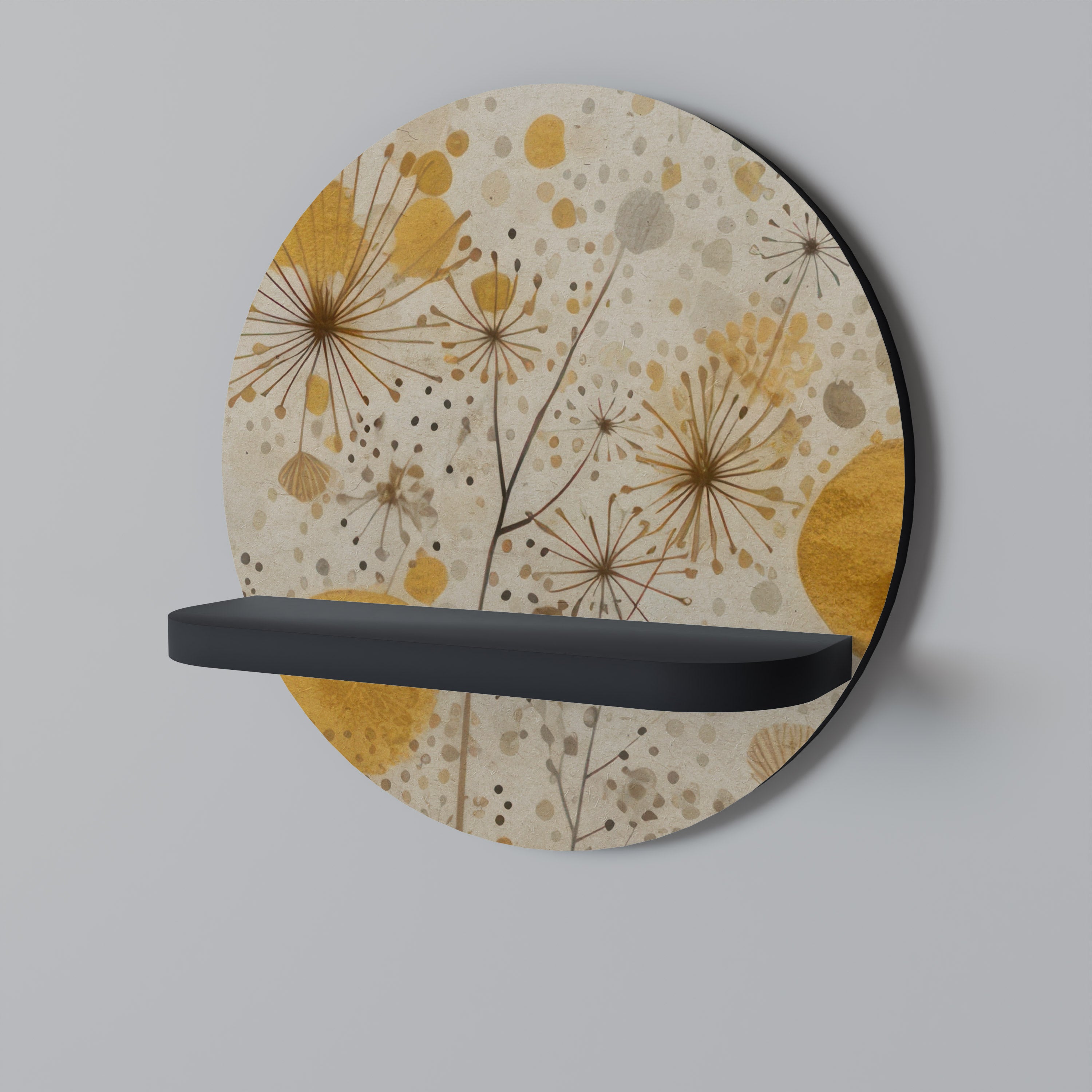 MORNING GLADE Półka okrągła Czarna