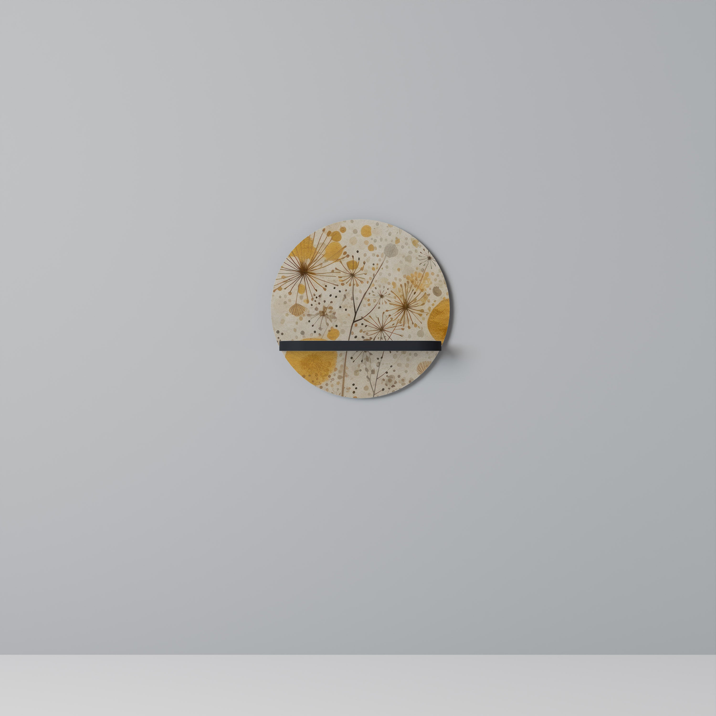 MORNING GLADE Półka okrągła Czarna