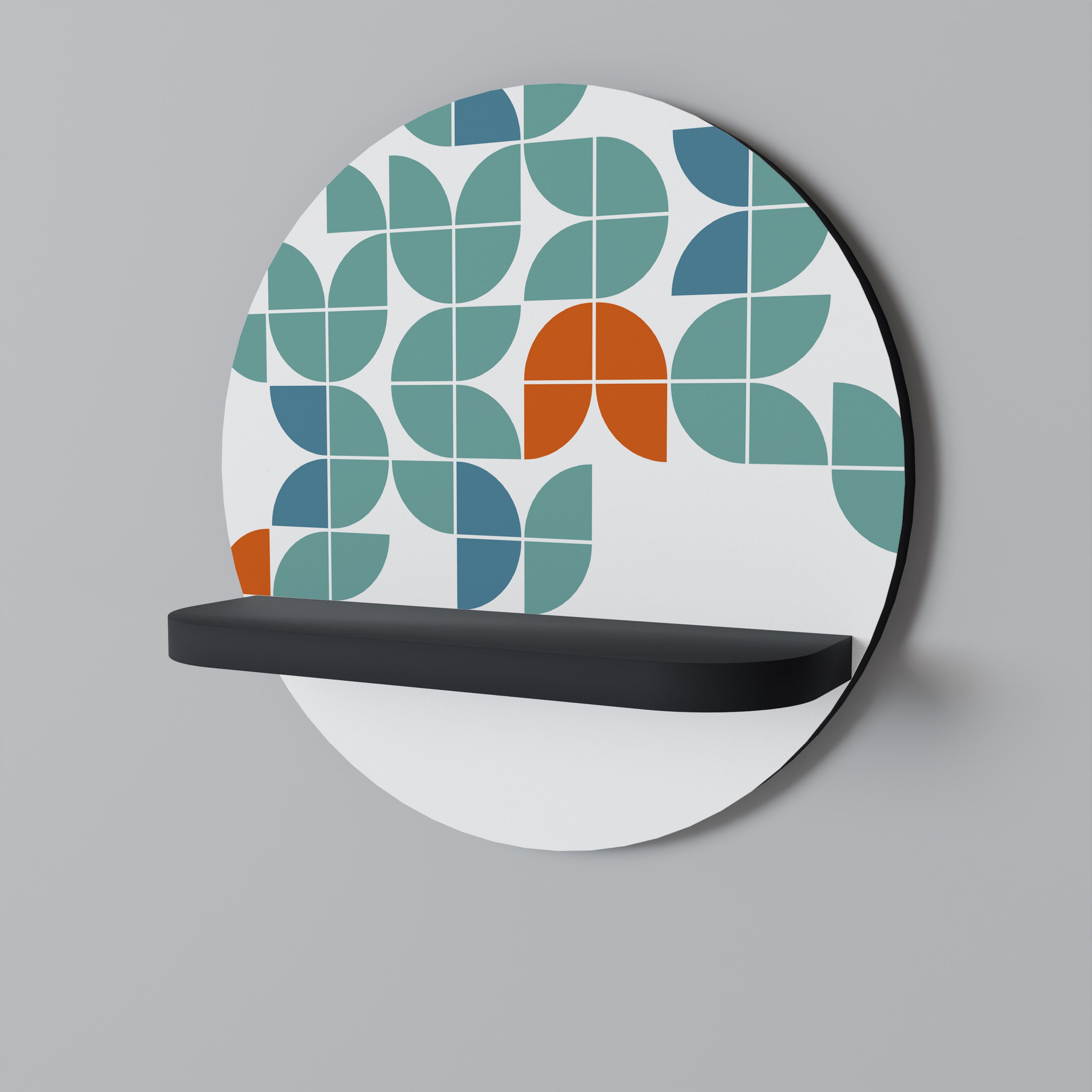 BE THE CHANGE Półka okrągła Czarna