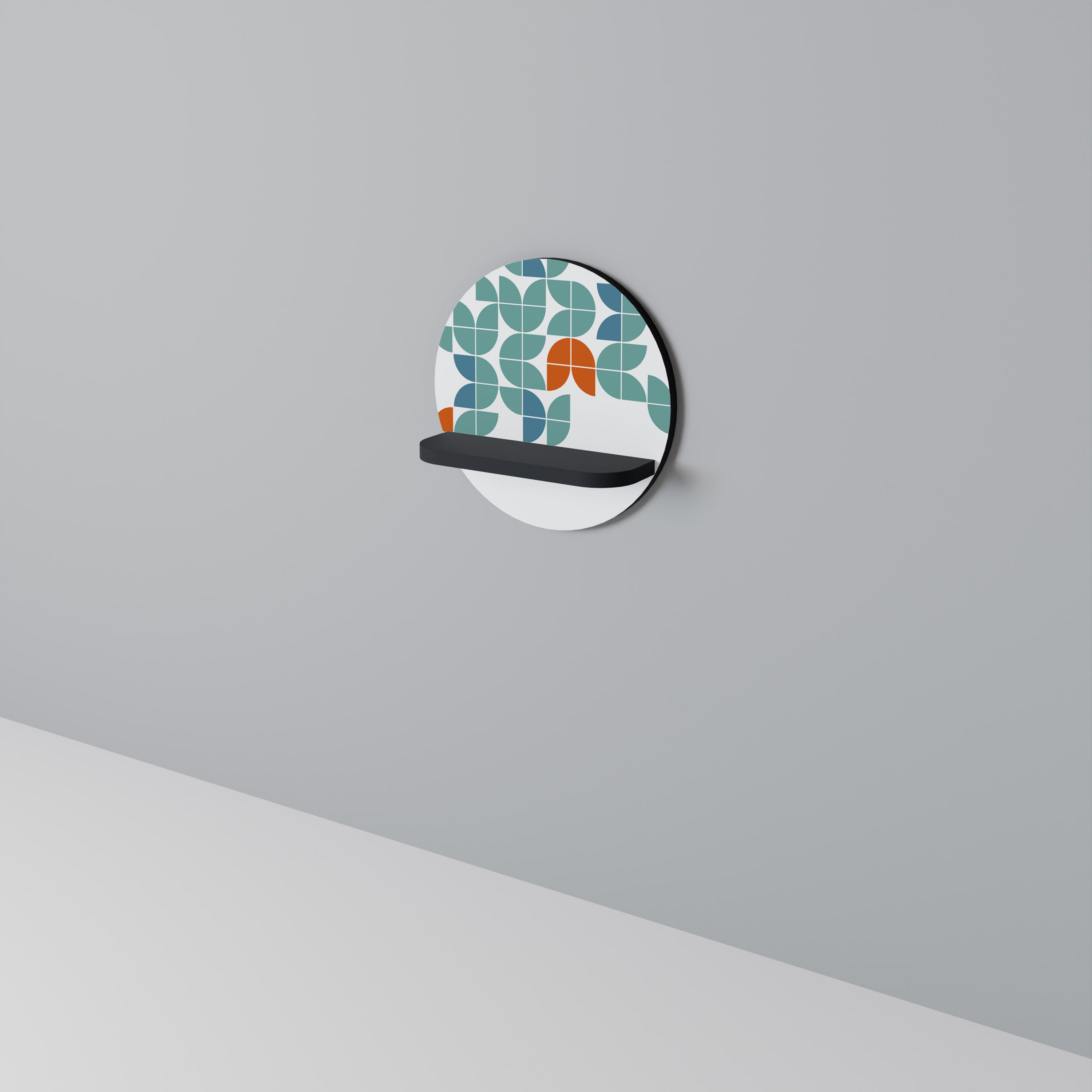 BE THE CHANGE Półka okrągła Czarna