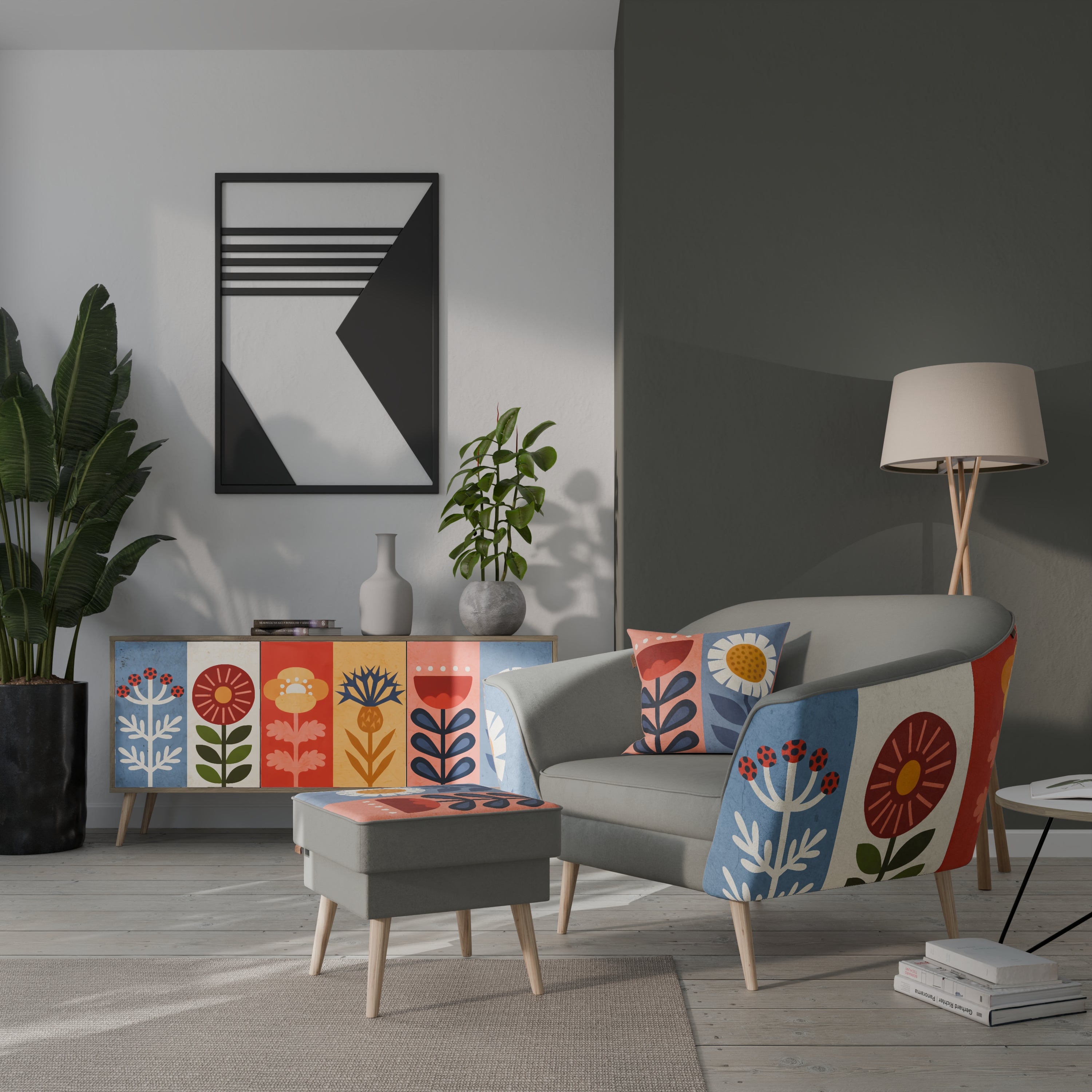 SCANDIC FLOWERET Fotel AURORA