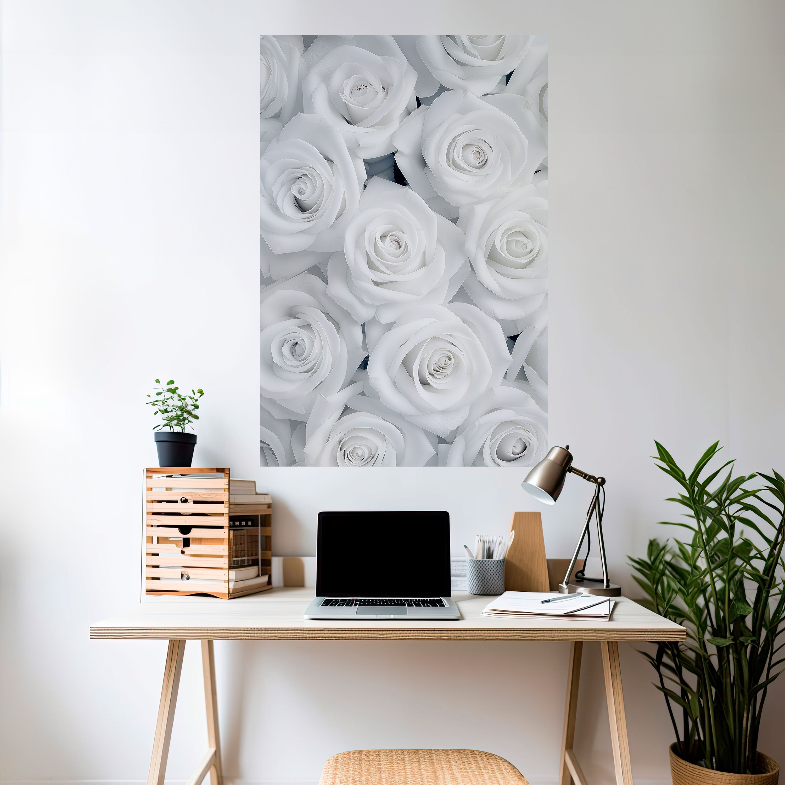 ELEGANCE IN WHITE Naklejka/Plakat pionowy