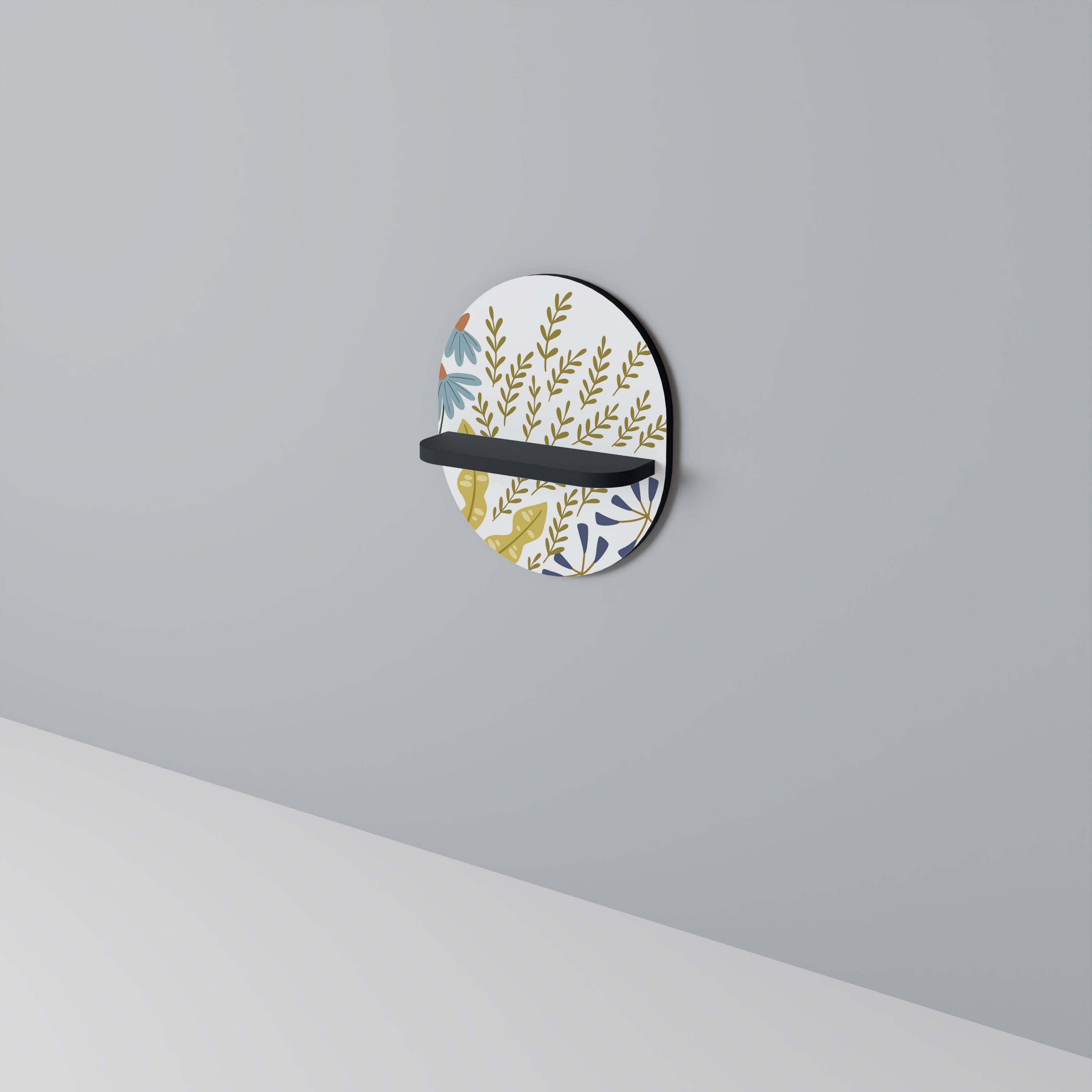 HELLO SPRING Półka owalna Czarna