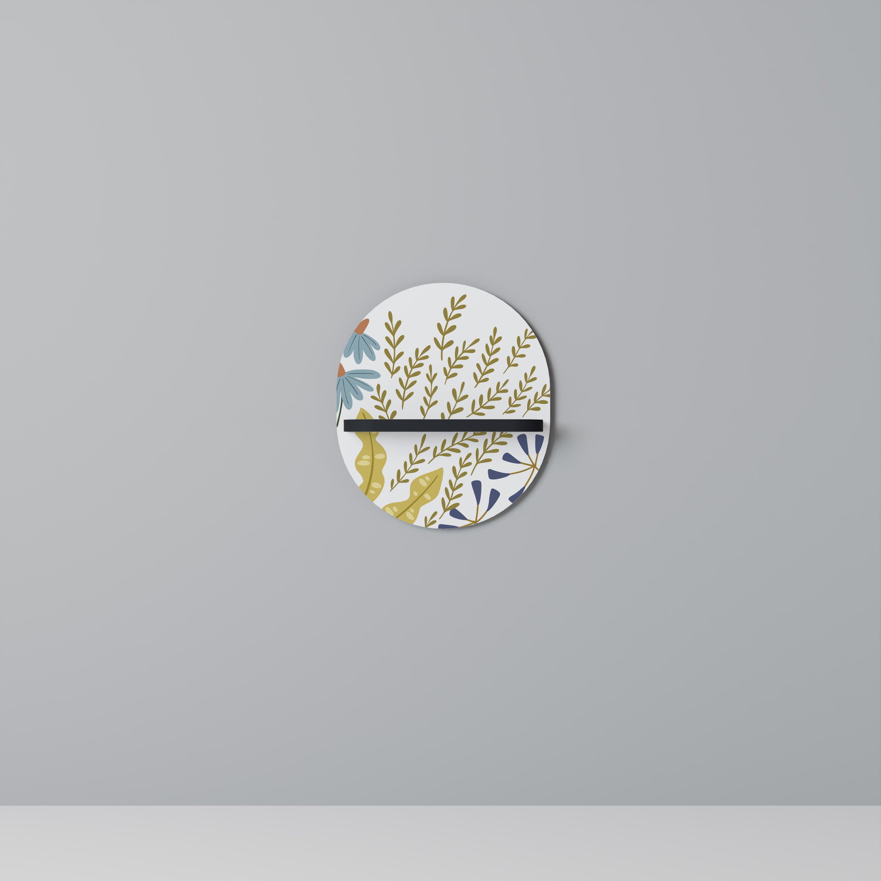 HELLO SPRING Półka owalna Czarna