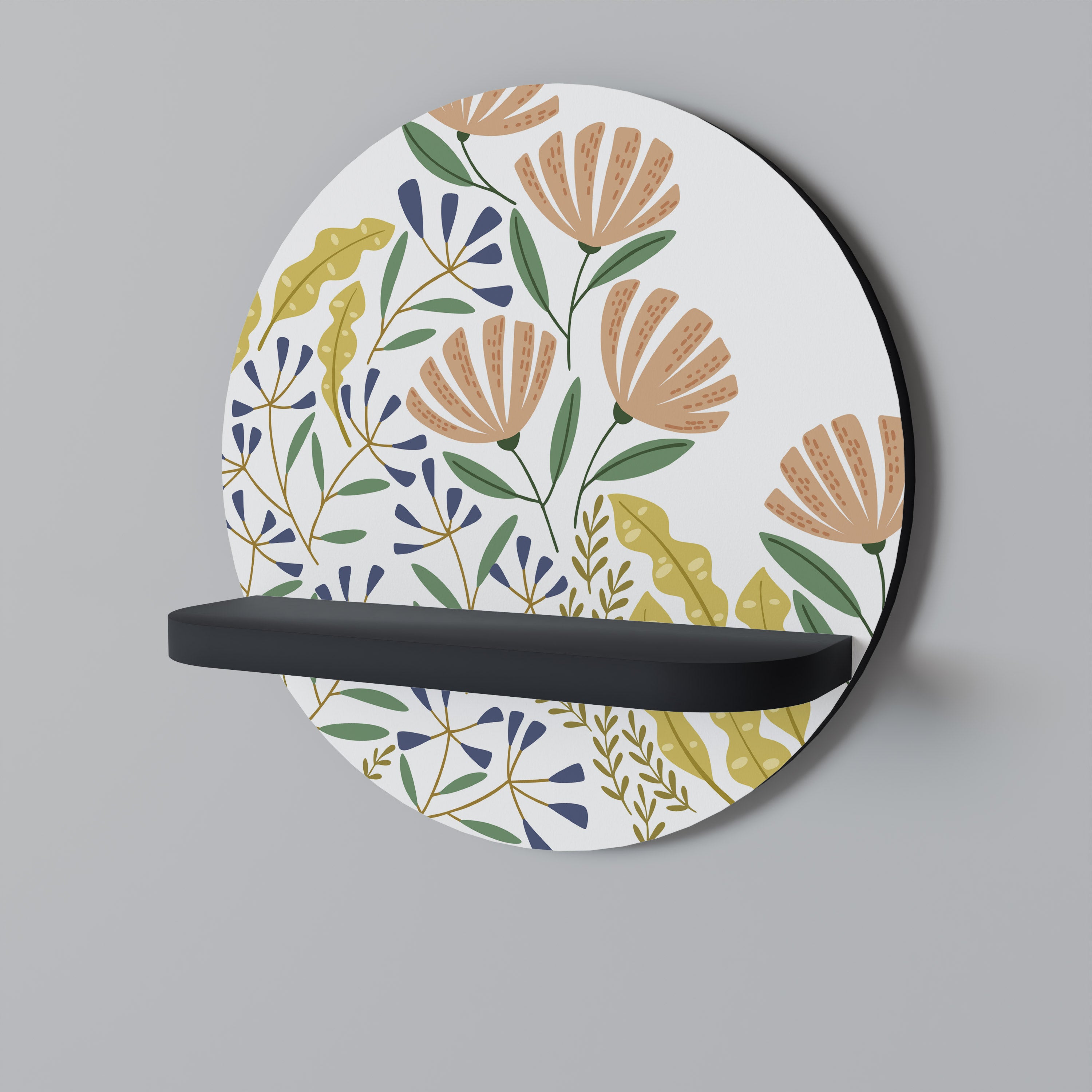 HELLO SPRING Półka okrągła Czarna