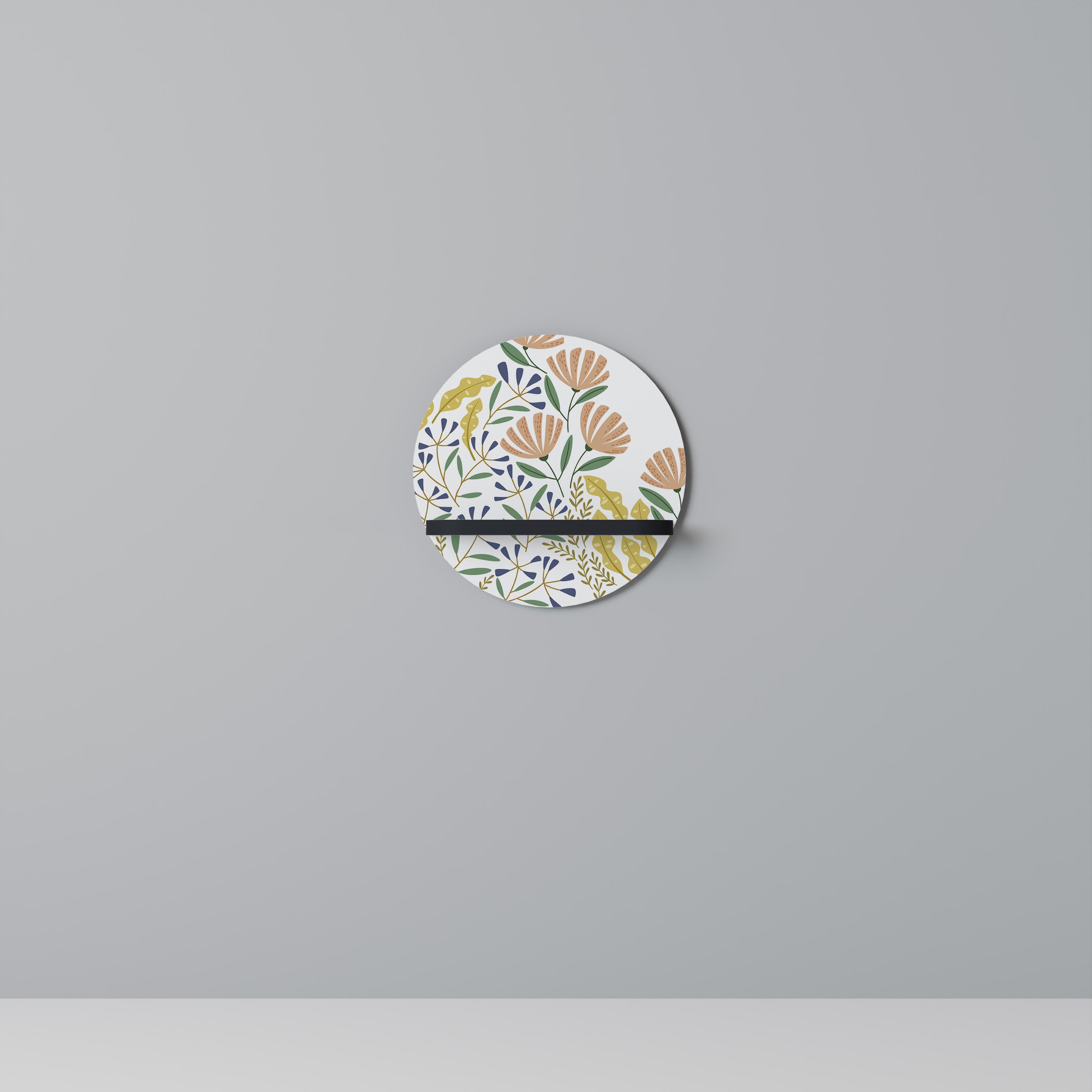 HELLO SPRING Półka okrągła Czarna