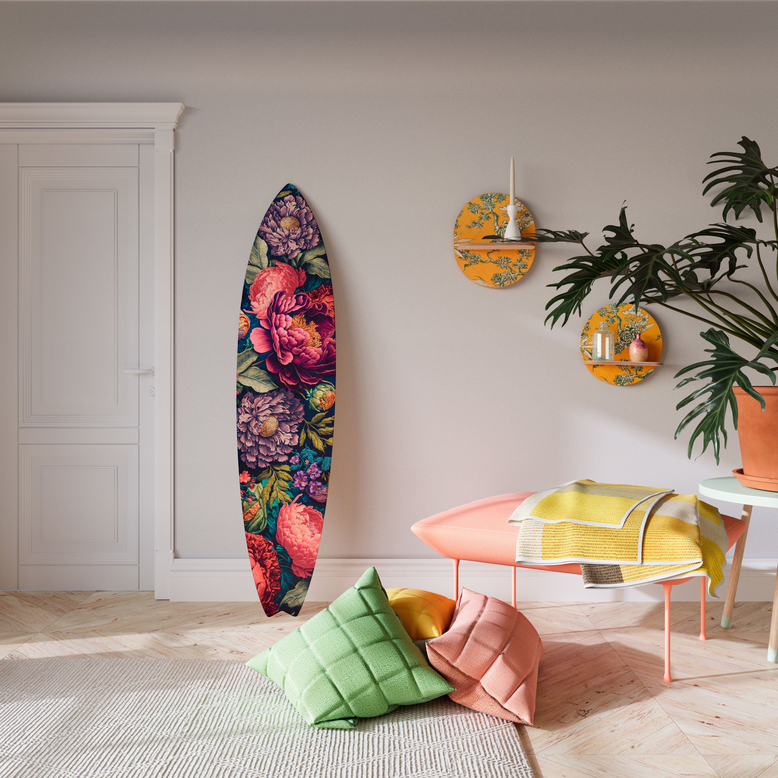 BLOOMING ELEGANCE Dekoracyjna deska surfingowa