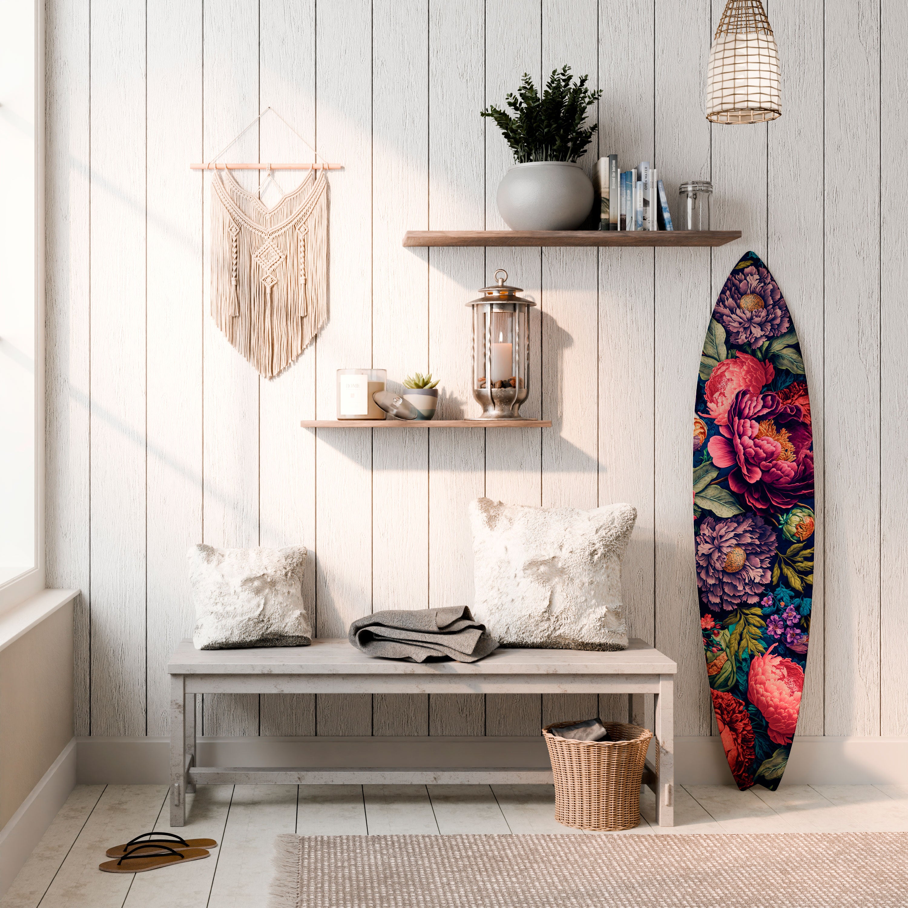 BLOOMING ELEGANCE Dekoracyjna deska surfingowa