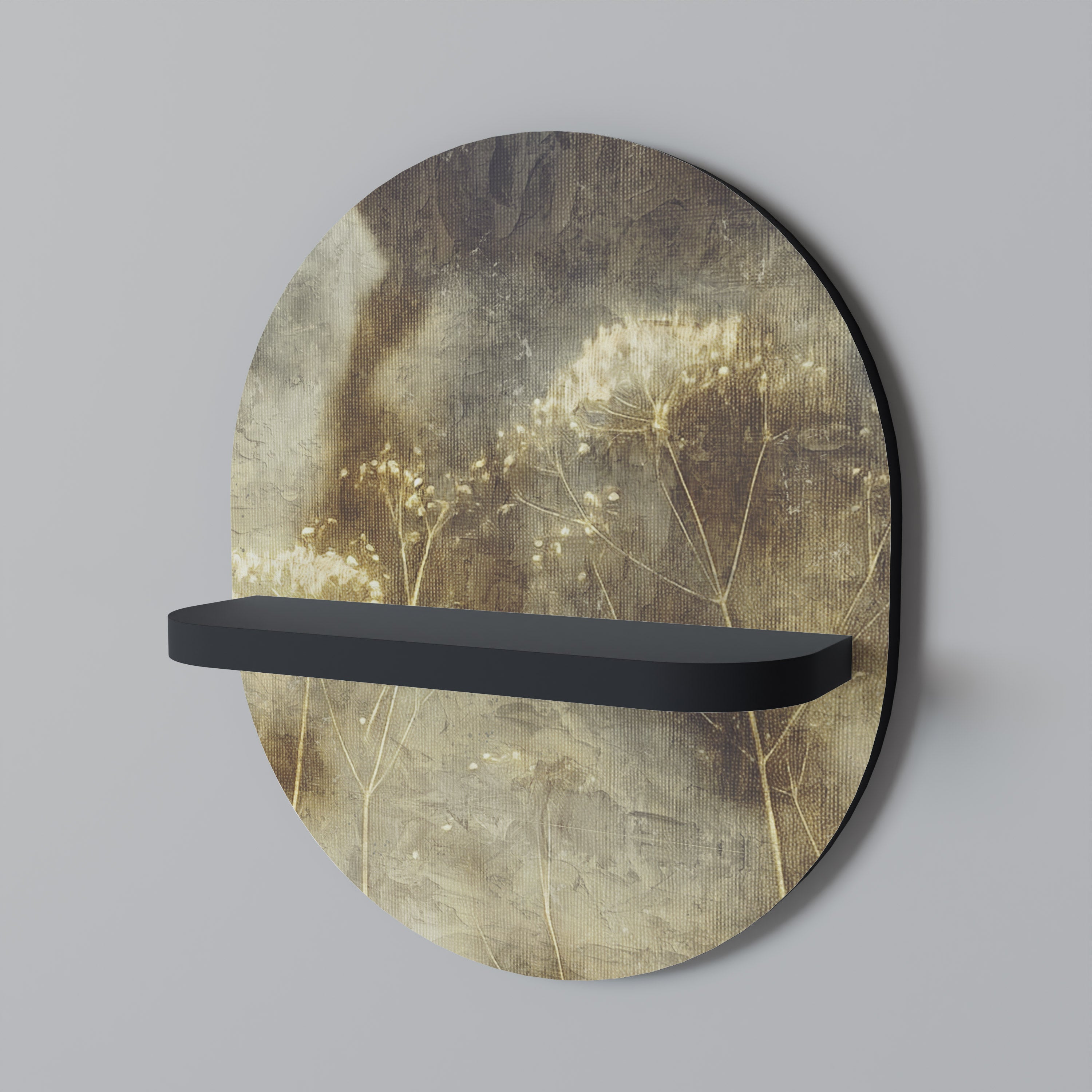 GENTLE POWER Półka owalna Czarna