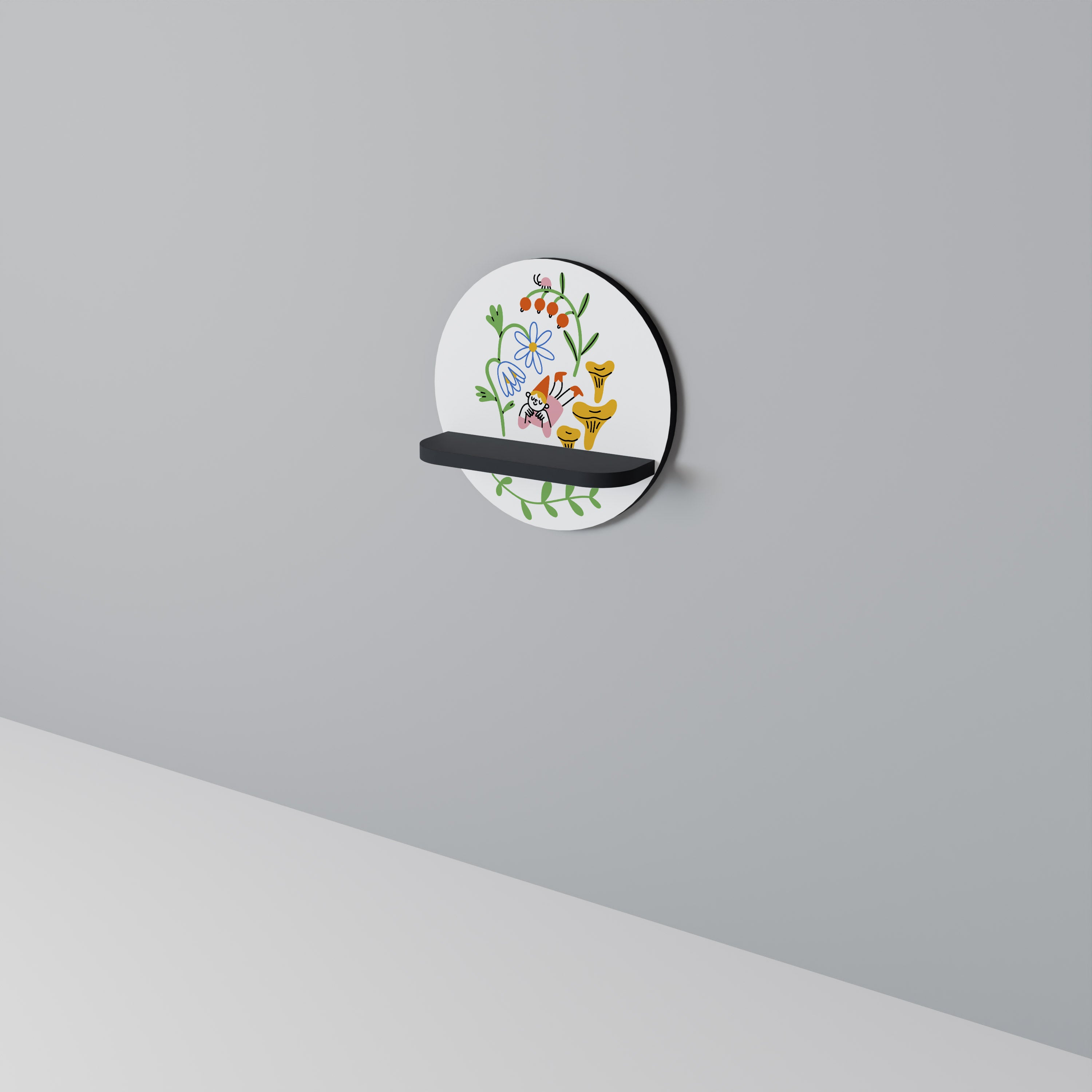 GARDEN LIFE Półka okrągła Czarna