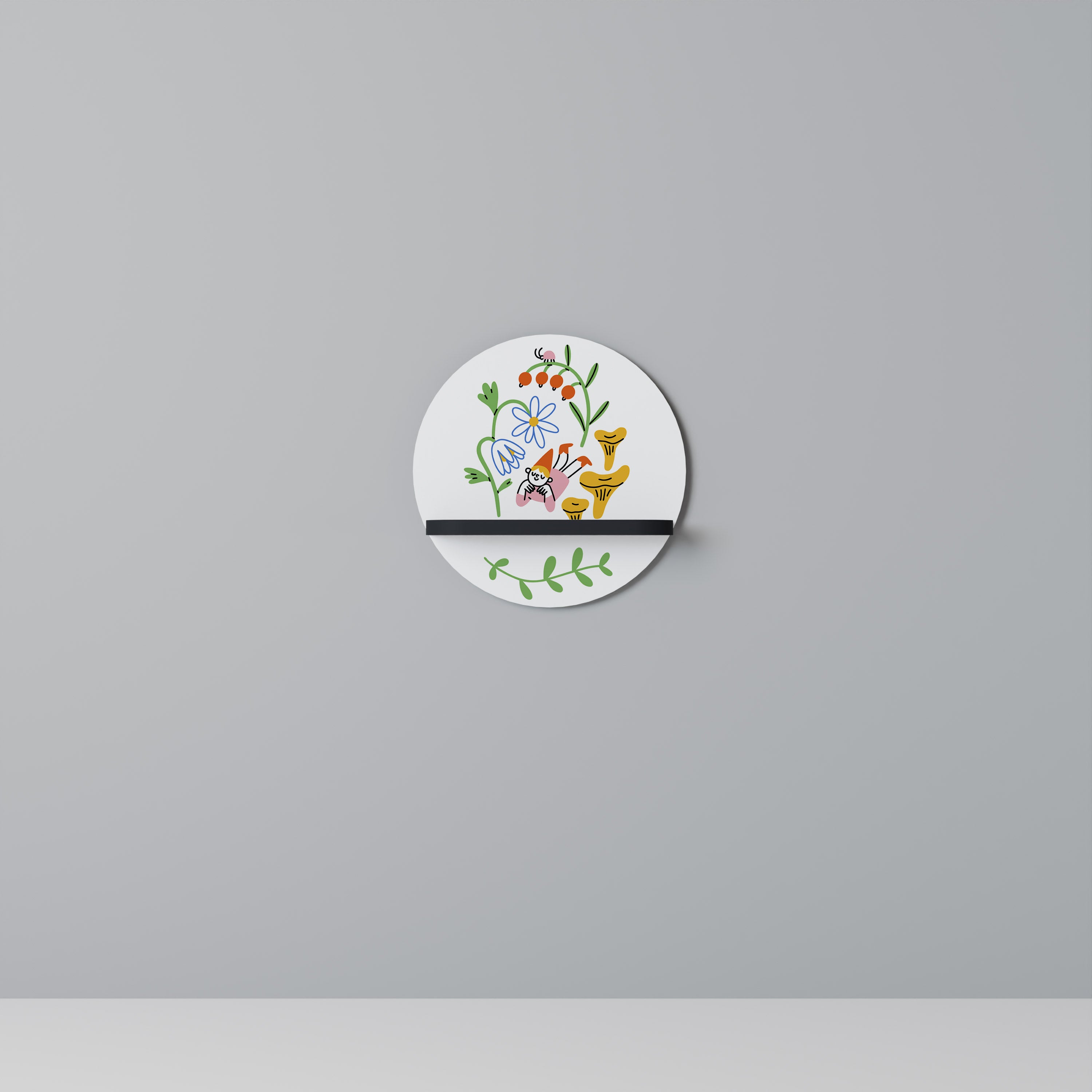 GARDEN LIFE Półka okrągła Czarna