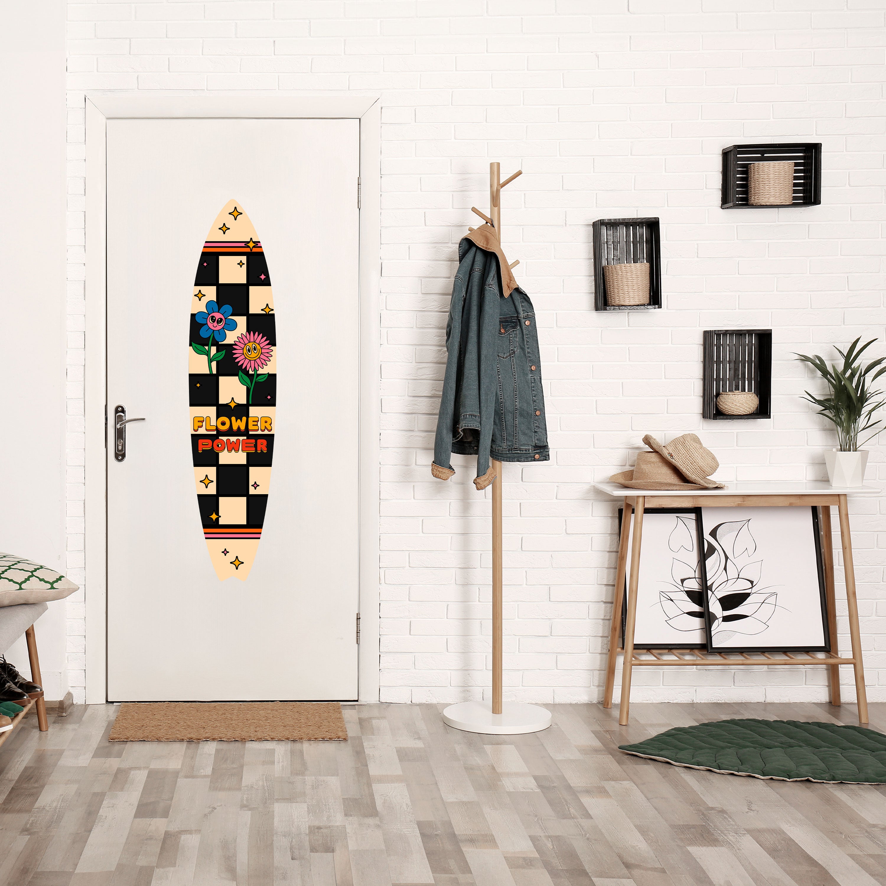 FLOWER POWER Naklejka - deska surfingowa