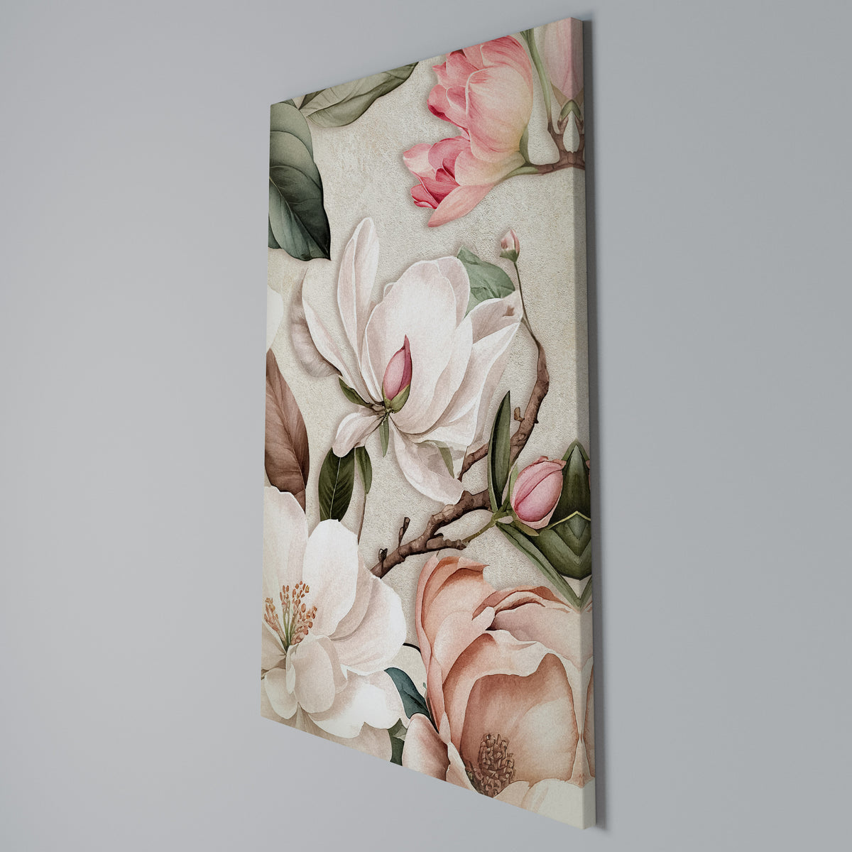 FLORAL GRACE Pionowy obraz na płótnie