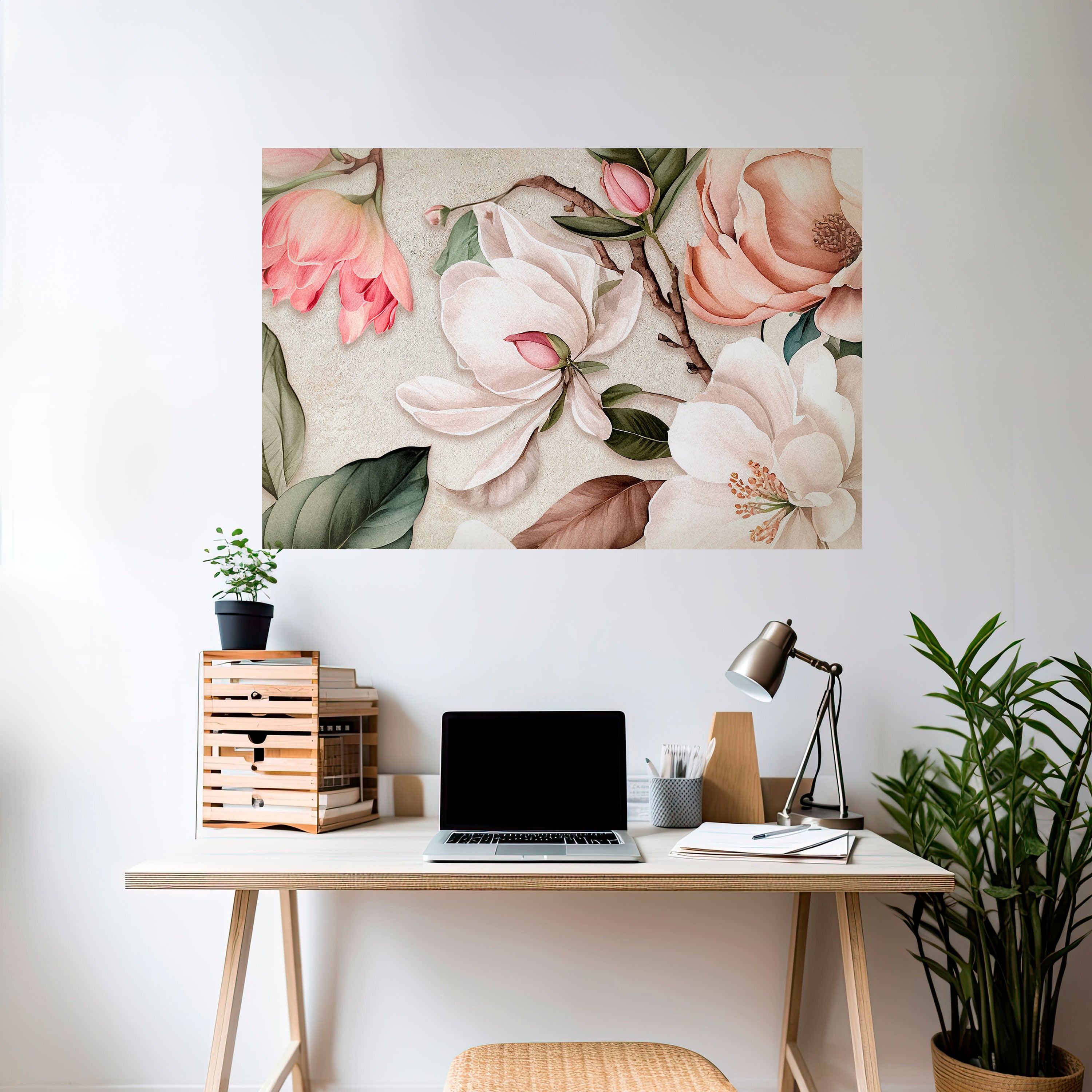 FLORAL GRACE Naklejka/Plakat poziomy