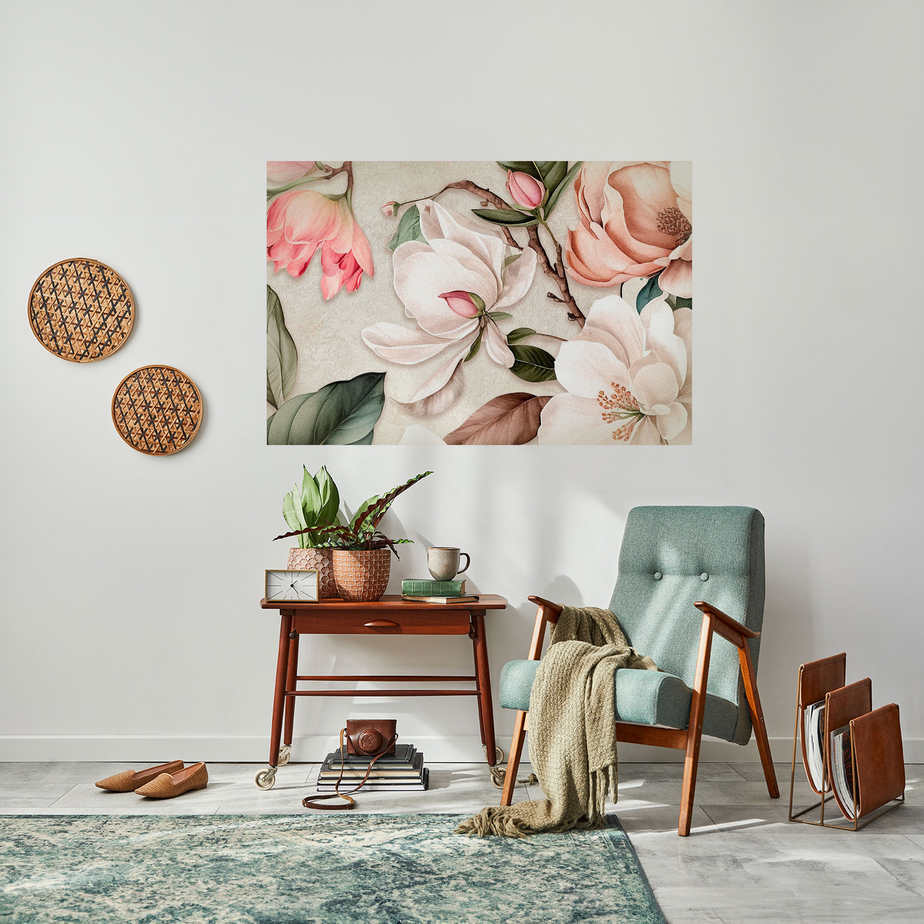FLORAL GRACE Naklejka/Plakat poziomy