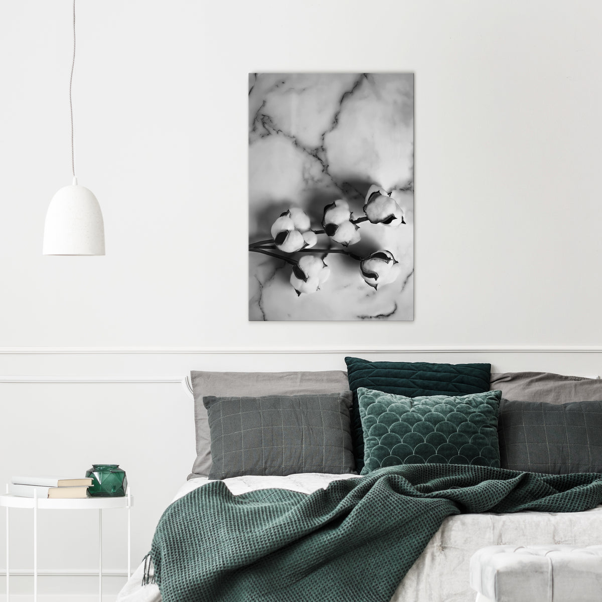 MONOCHROME COTTON DREAMS Pionowy obraz na płótnie