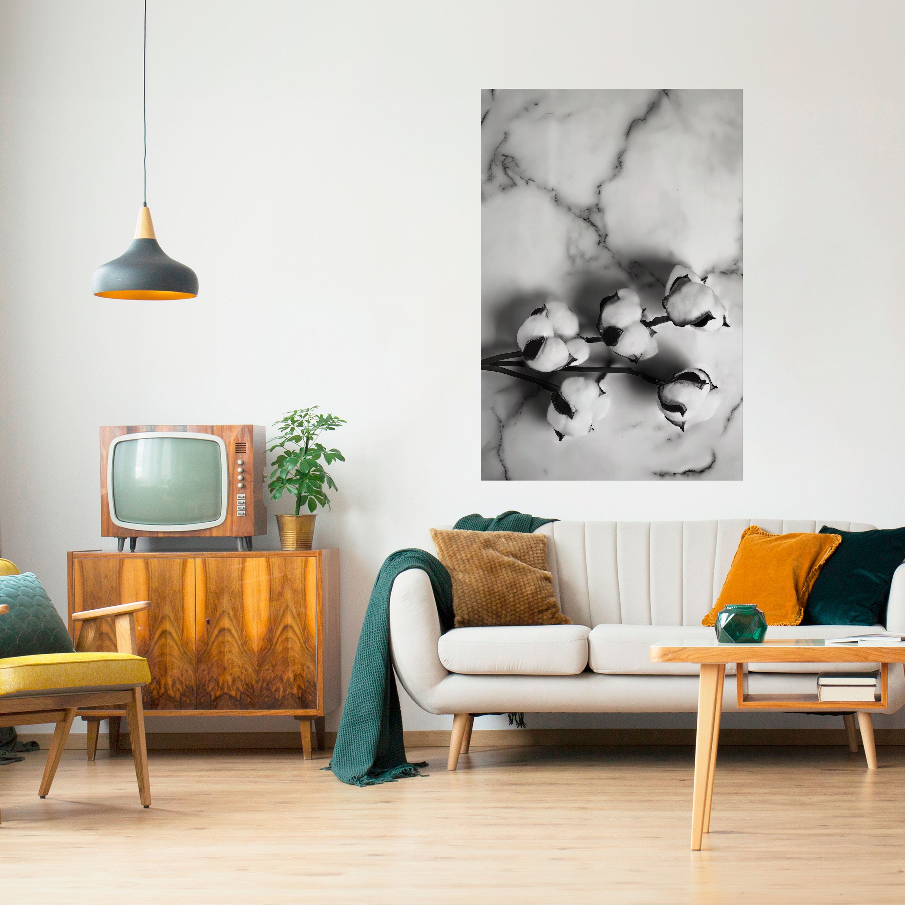 MONOCHROME COTTON DREAMS Naklejka/Plakat pionowy
