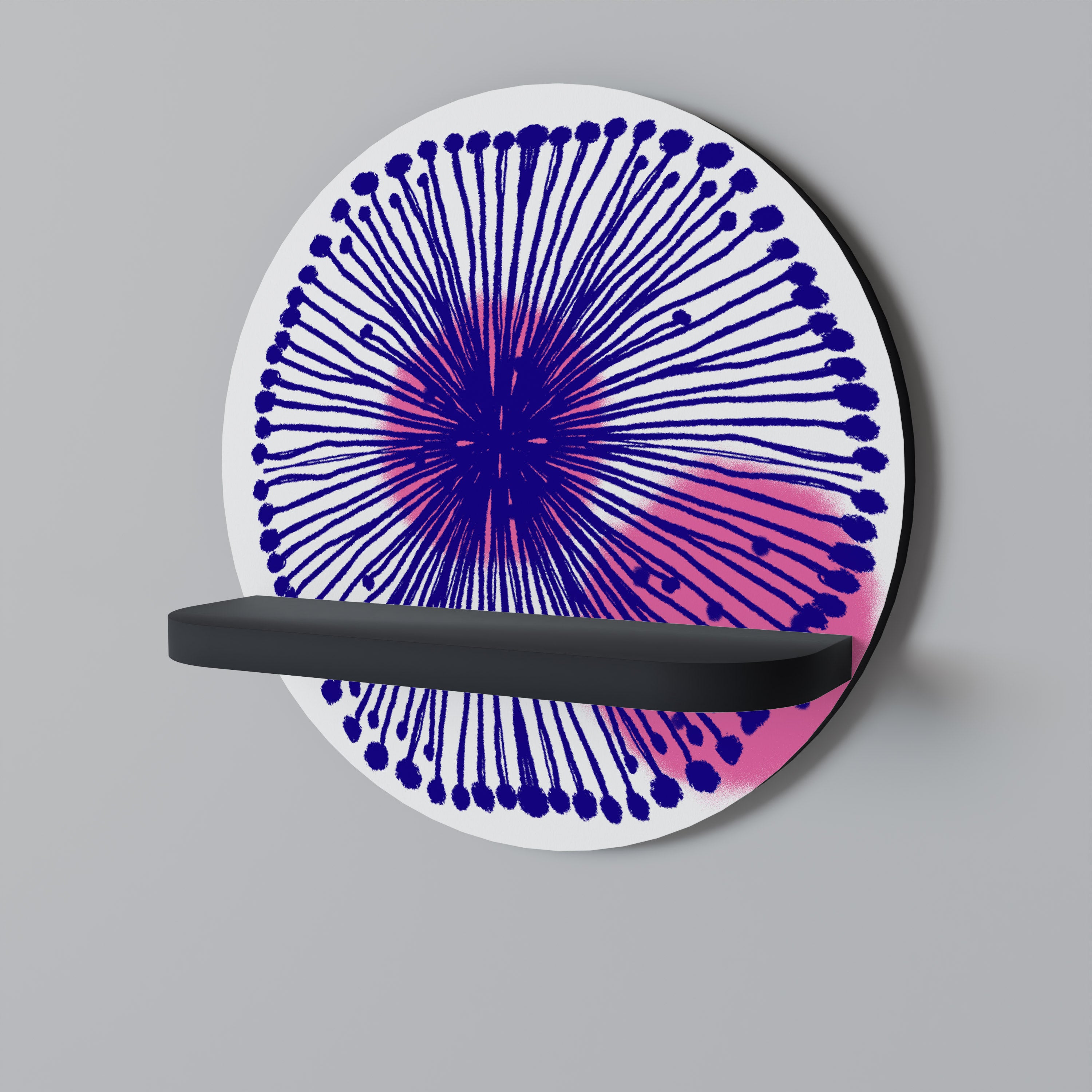 MAGIC NATURE Półka okrągła Czarna